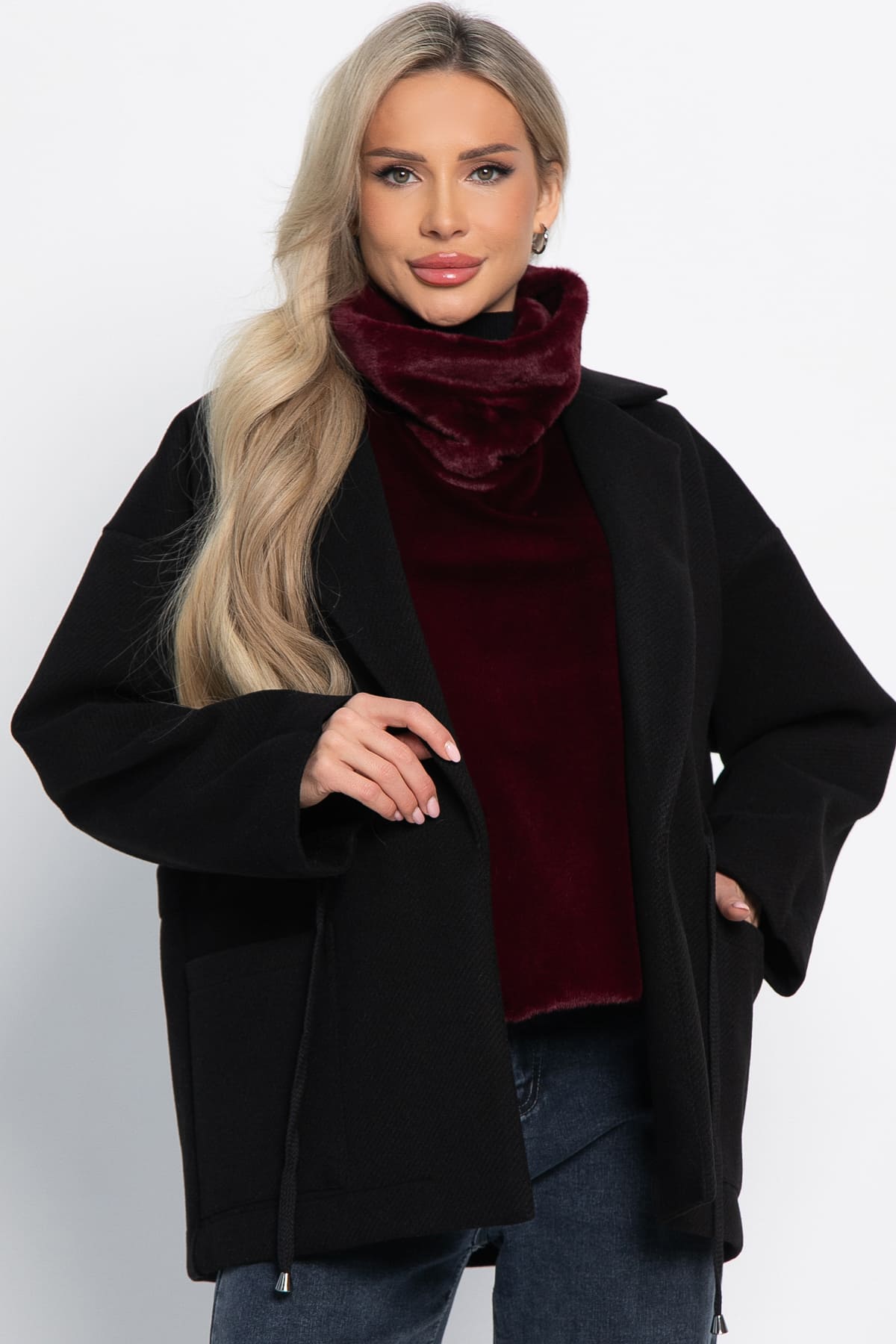 Пальто-пиджак (черный) Б15084-7М