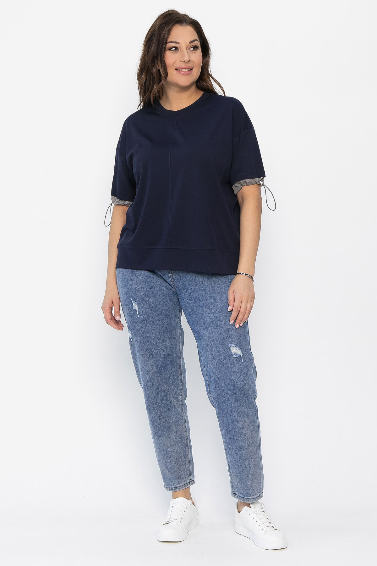 Блуза Софья (синяя) Б13941-1М