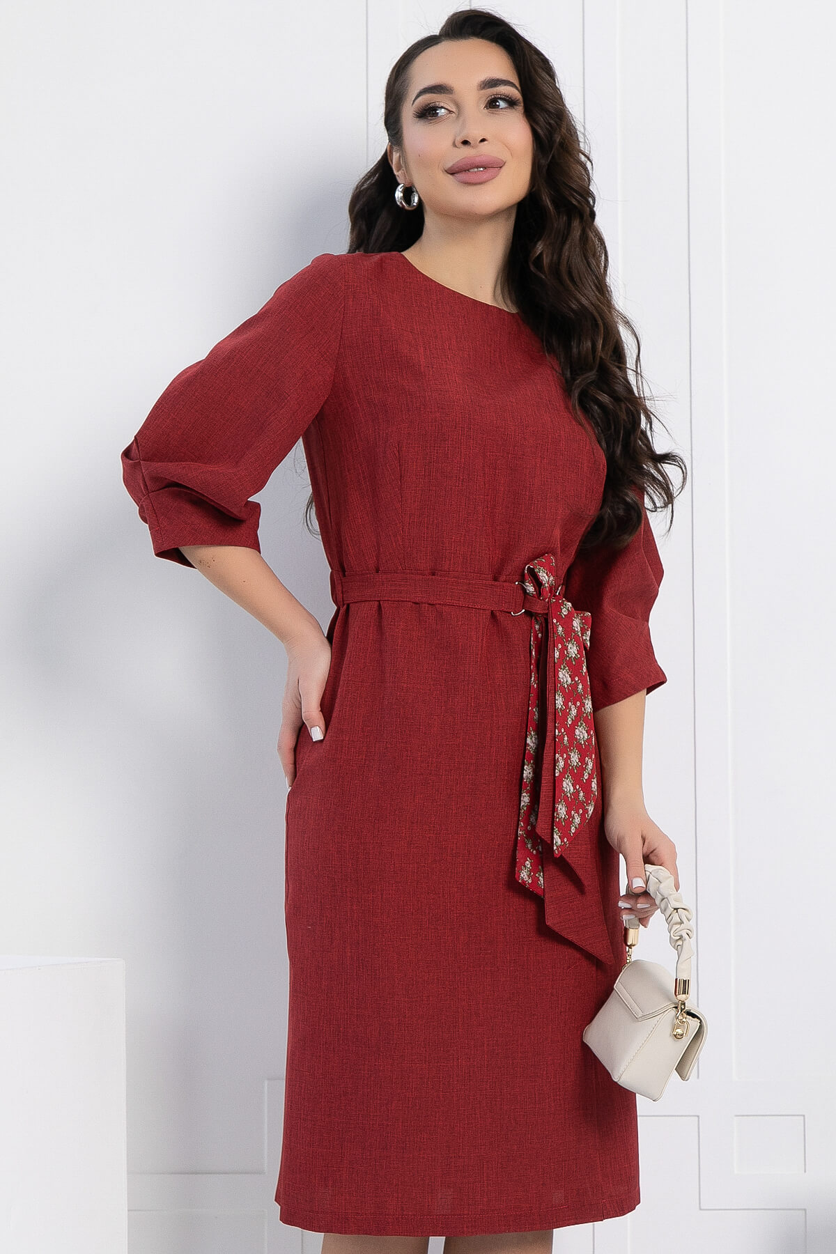 Платье Флавия (вишневое) П12888-36М