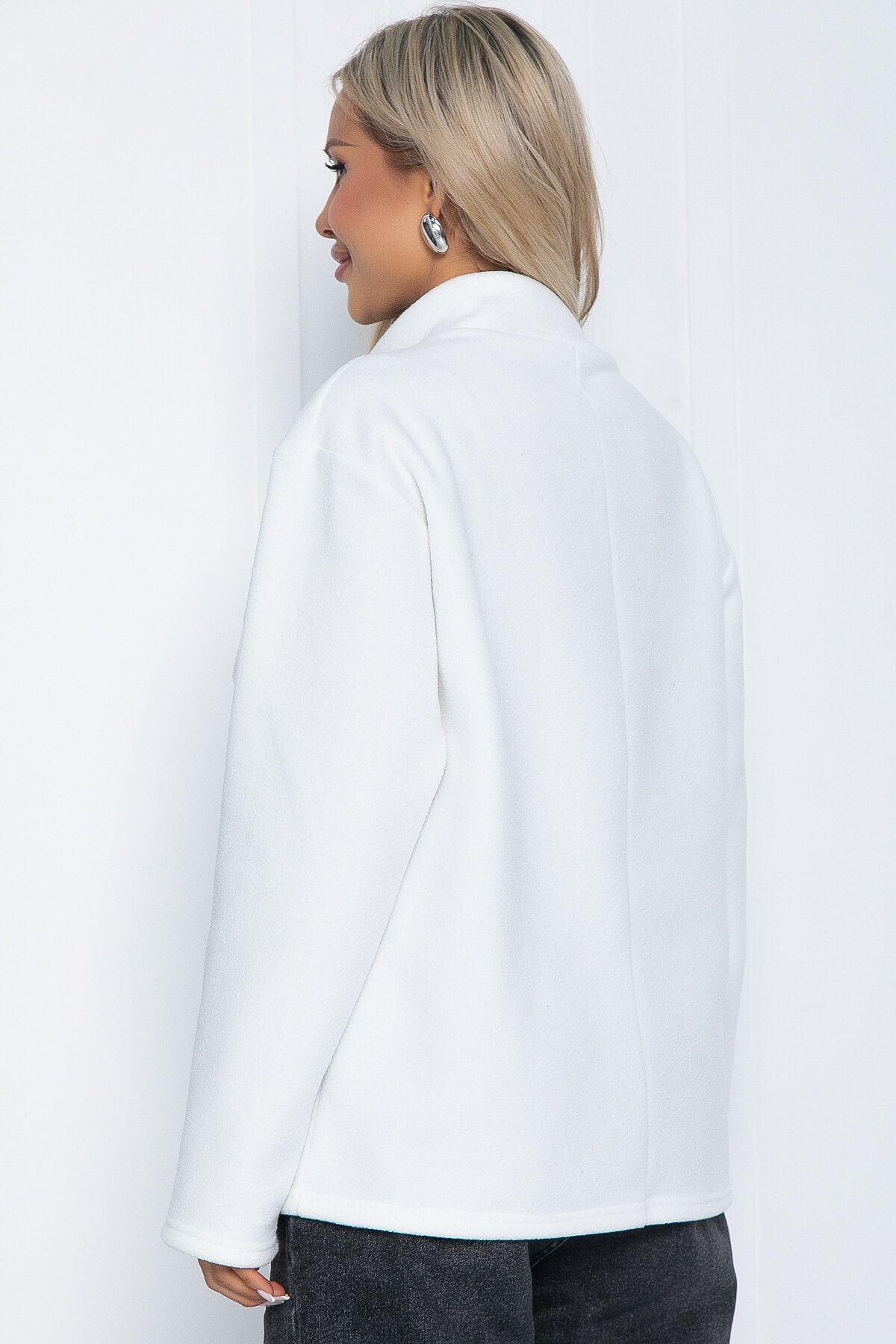 Свитшот Лори (белый) флисовый Б12555-7