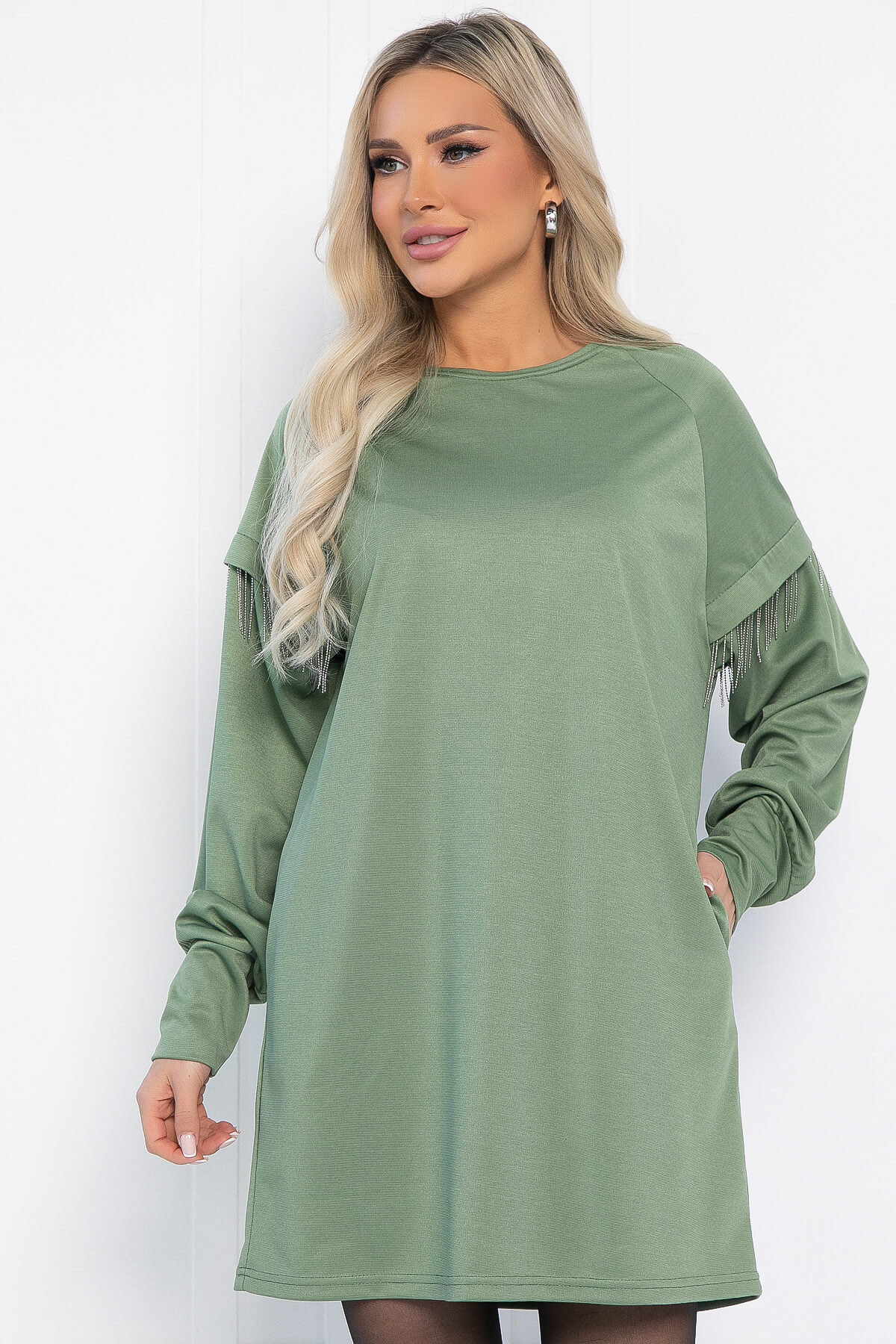 Платье Стелла (оливковое) П14230-5М