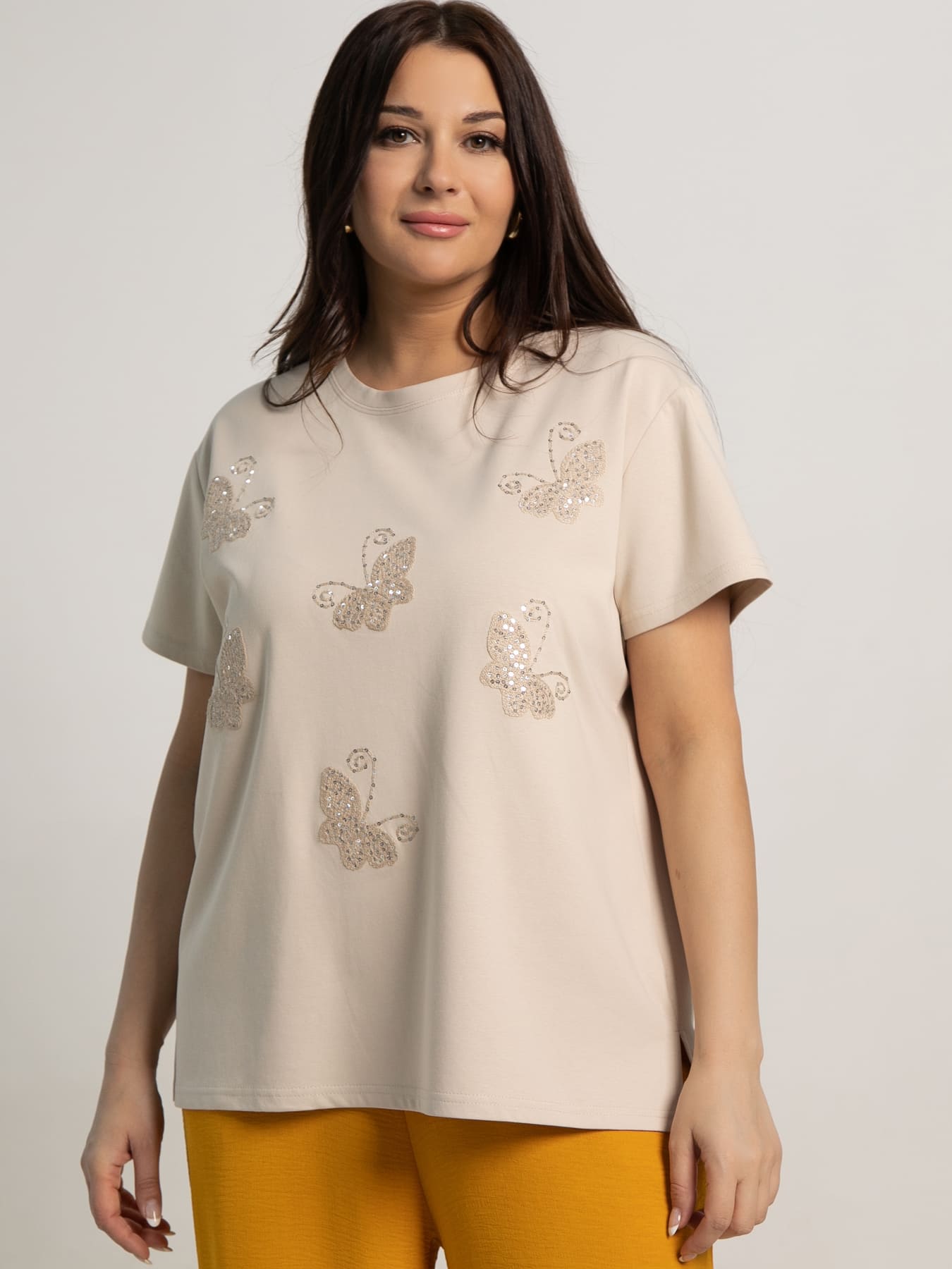 Блуза Полет мотылька (бежевая) Б15710-18М