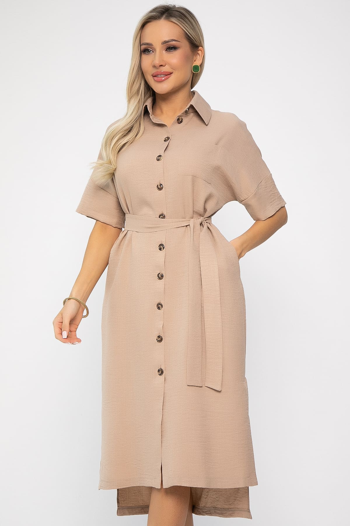 Платье Фруктовый коктейль (бежевое) П13656-18М