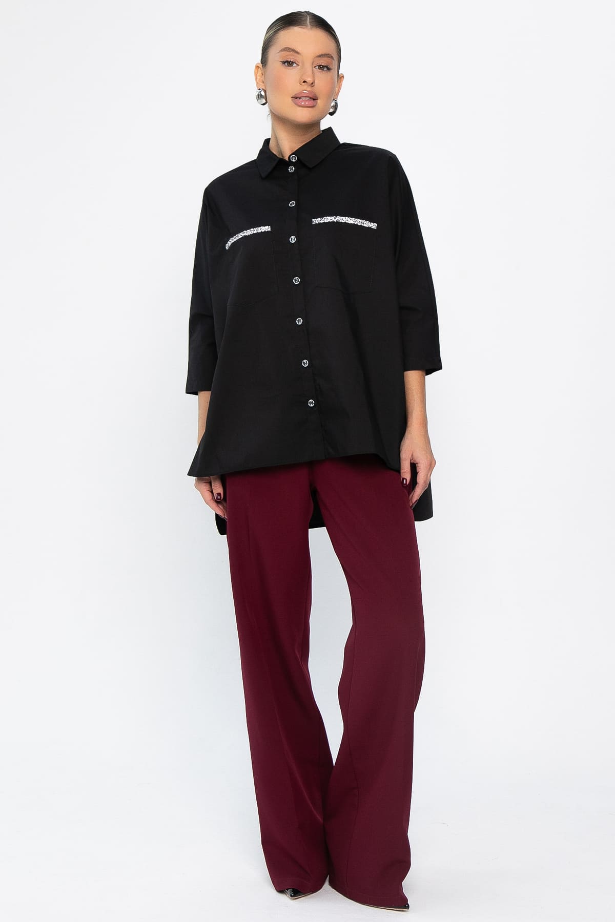 Рубашка Аристократка (черная) Б14440-10М