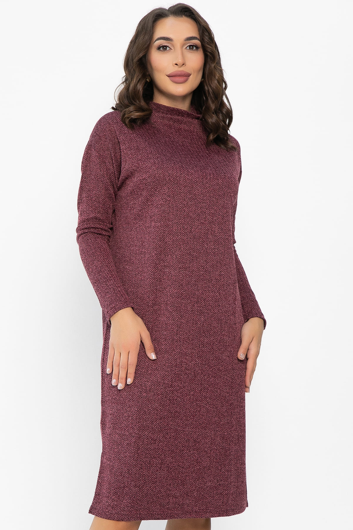 Платье В ритме мегаполиса (бордо) П14057-33М