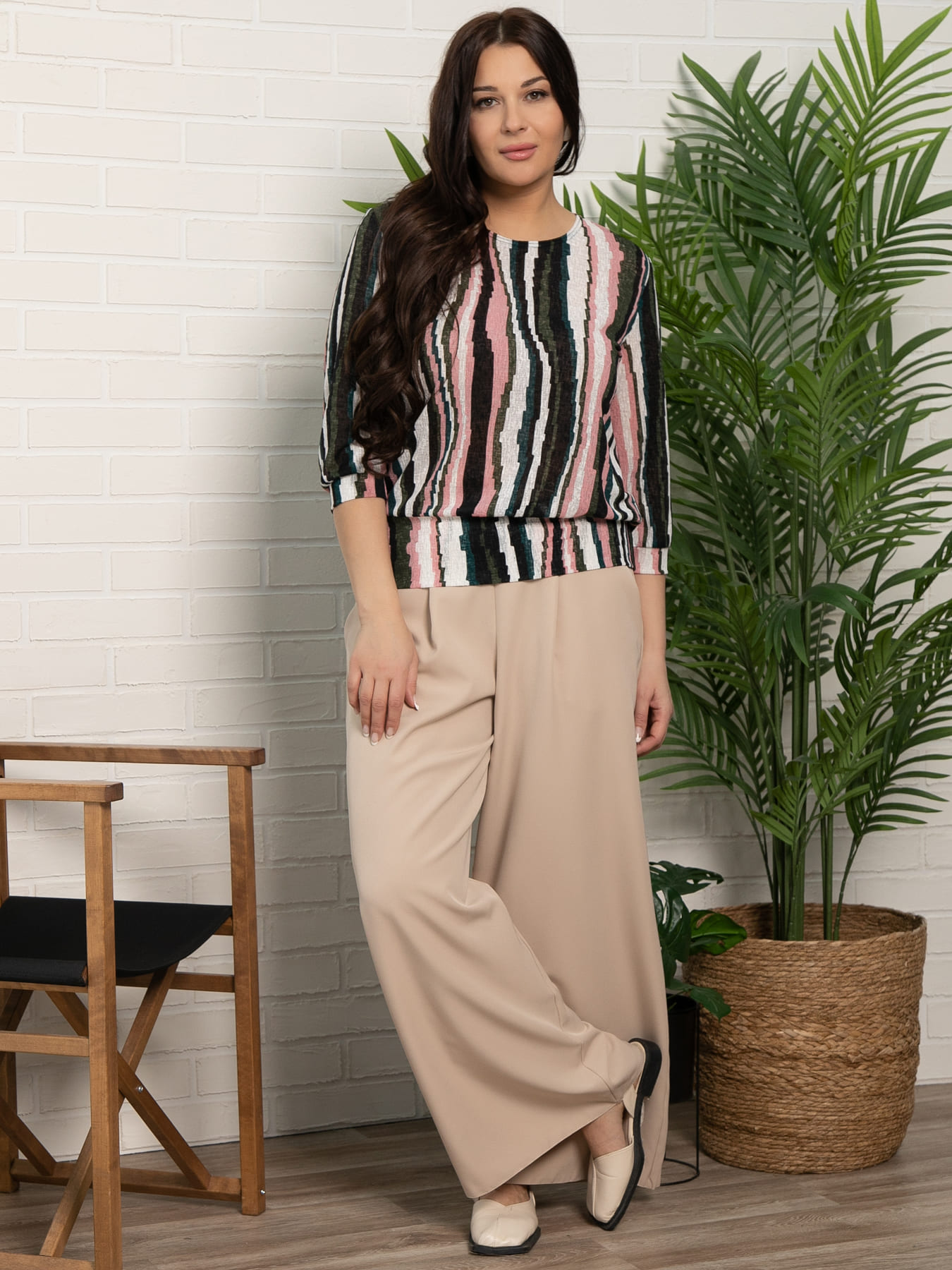 Блуза Люмия (разноцветная полоска) Б15329-3М