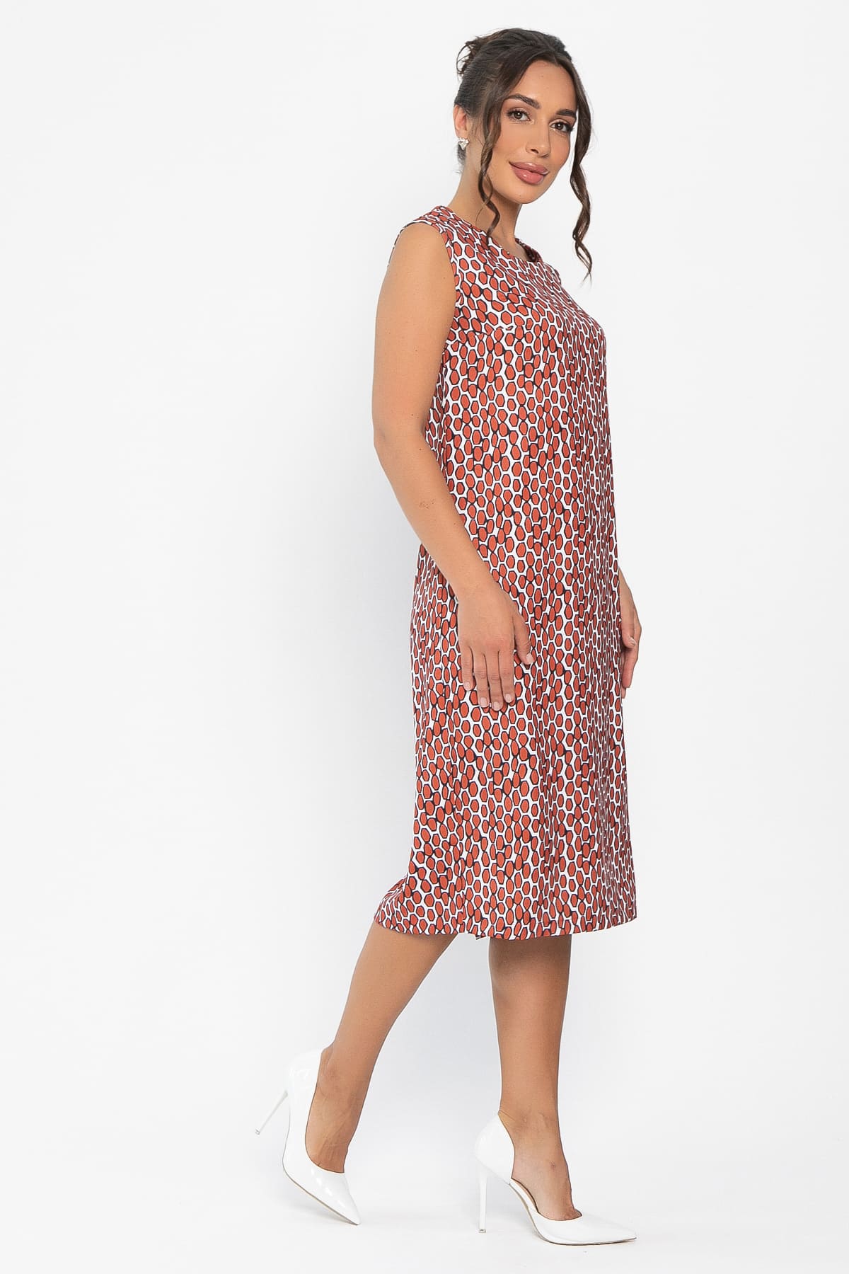 Платье Эвона (оранжевое) П13979-25М