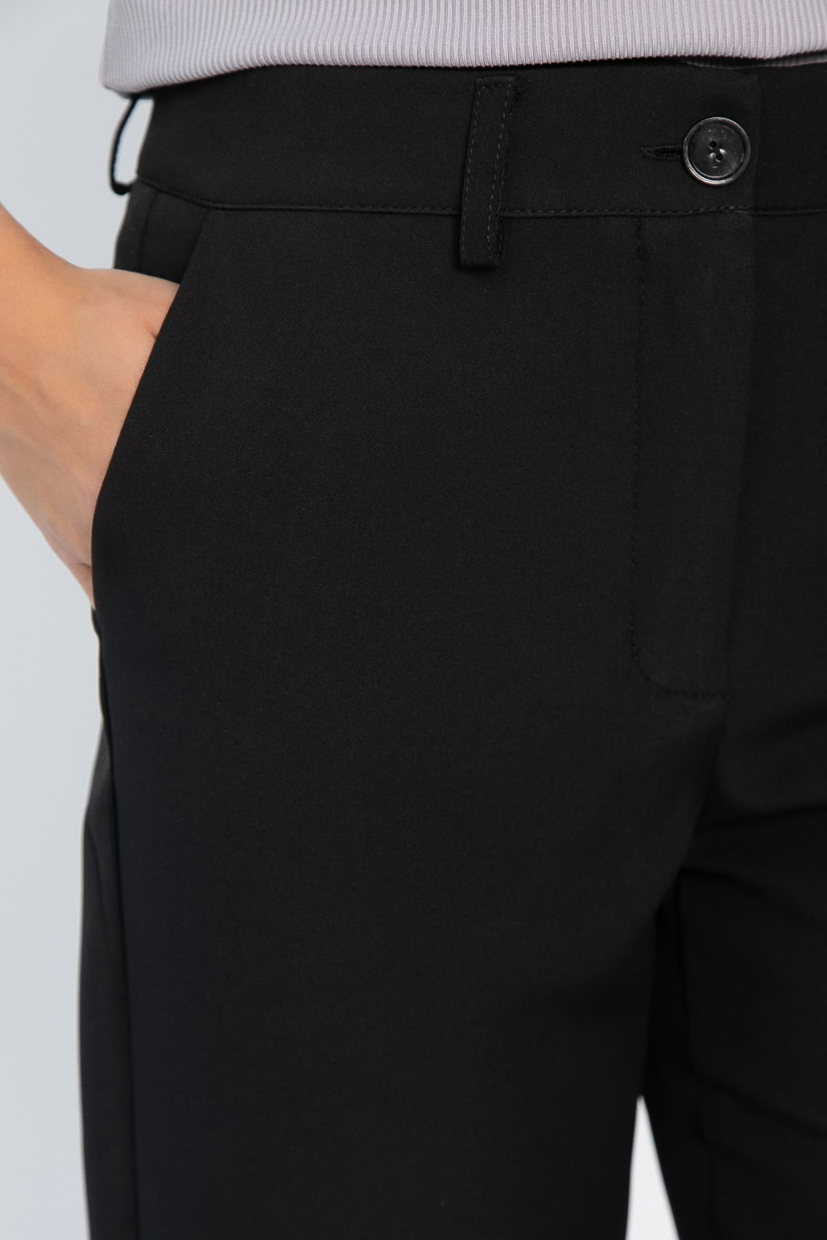 Брюки укороченные Энни (черные) Б14284-10М