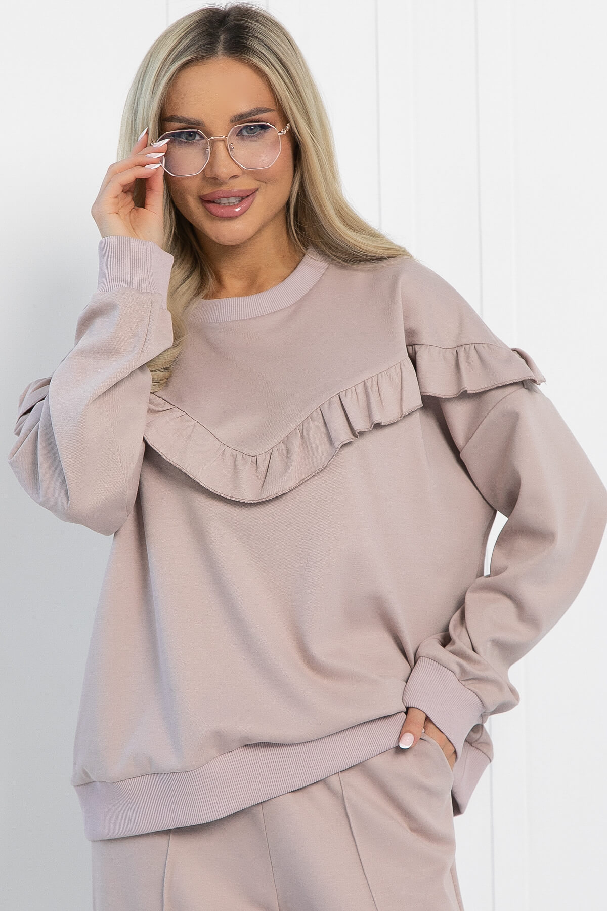 Свитшот Таллия (розовая пудра) Б13090-30М
