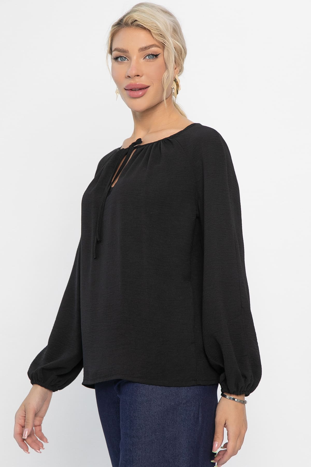 Блуза Шарм (черная) Б13848-10М