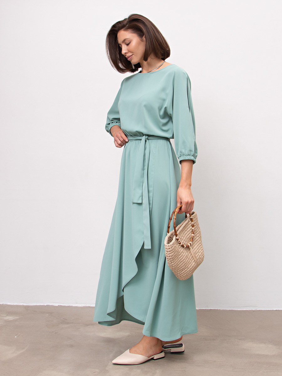 Платье Танго вдвоем (оливка) П15200-1М