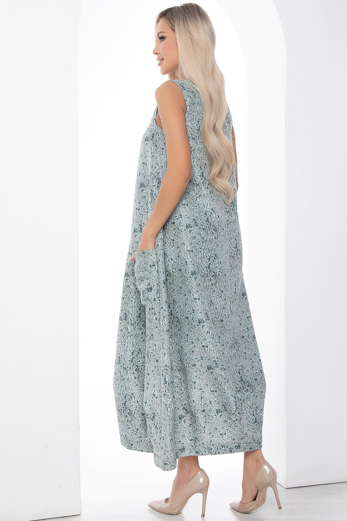 Сарафан В стиле бохо (зеленый) П9037