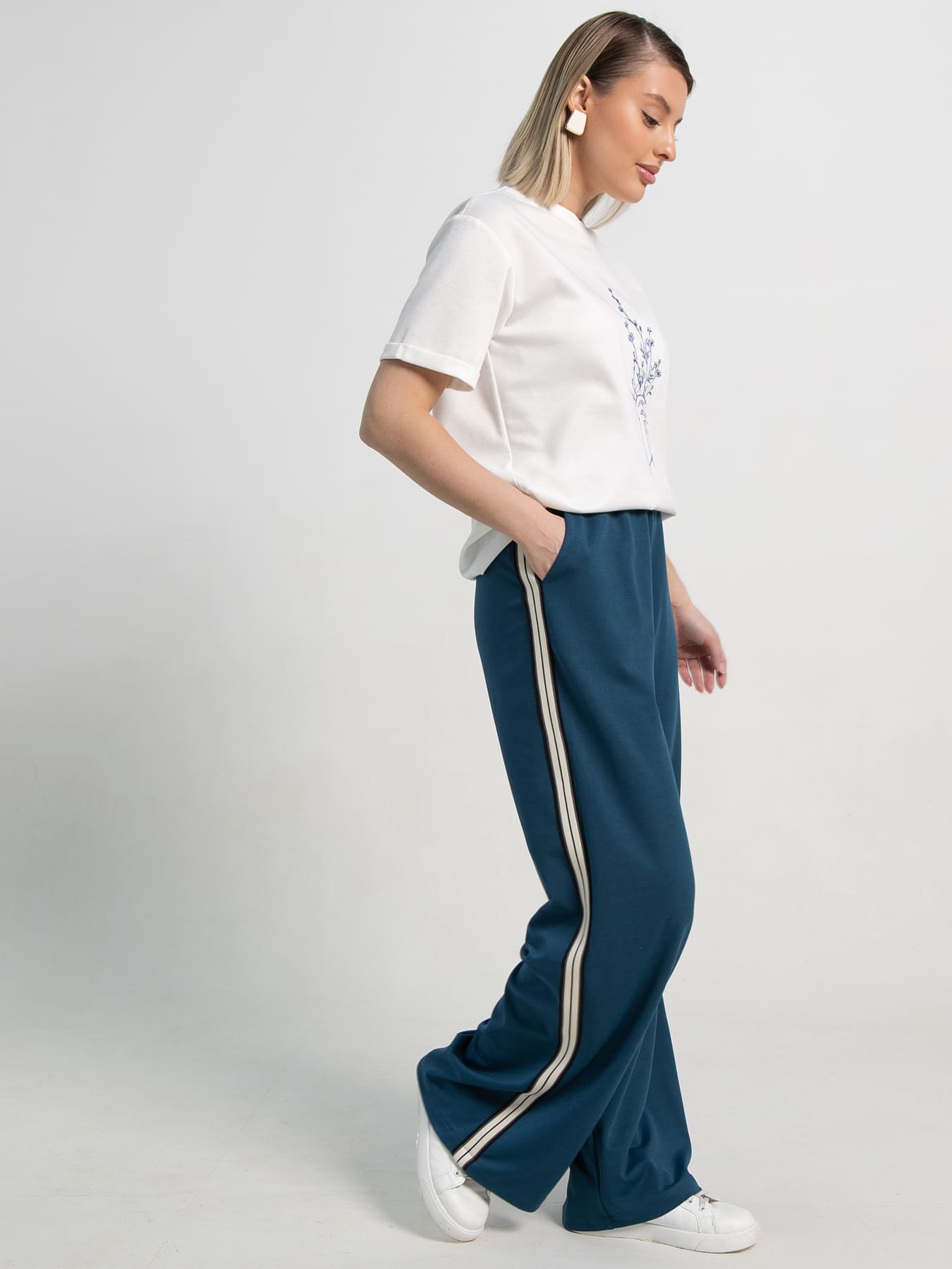 Брюки Аларика (темно-лазурный) Б15099-5М