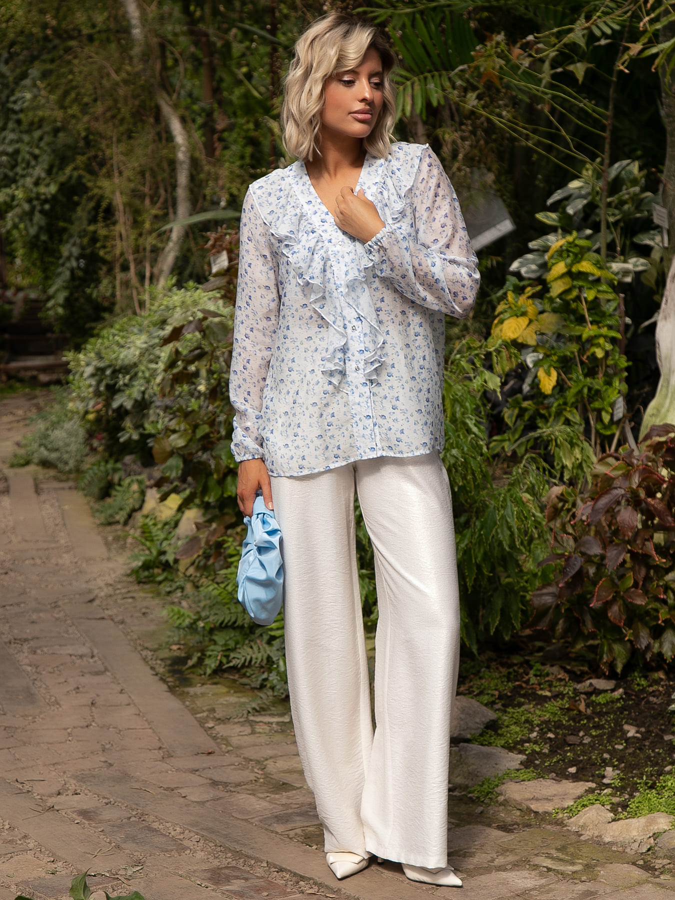 Брюки Сияние лета (белое золото) Б15677-5М