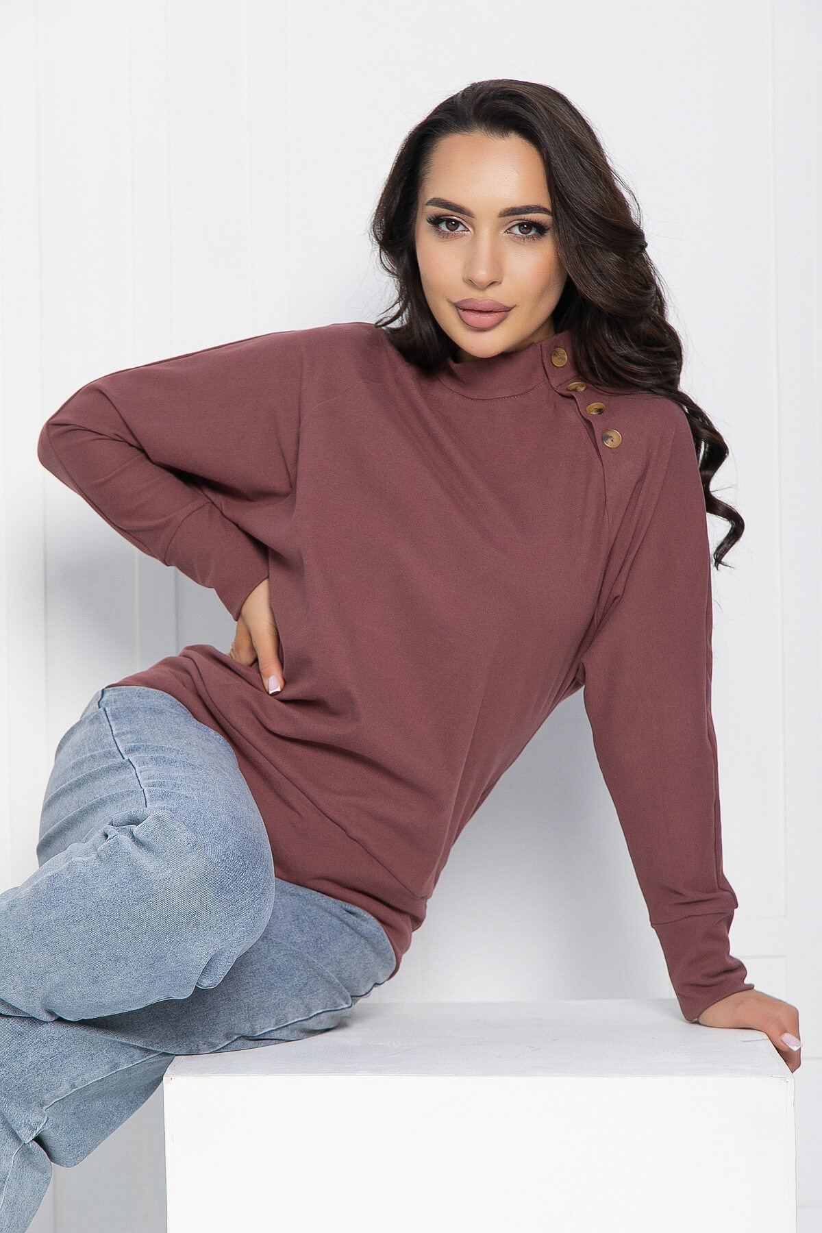 Джемпер Нежная история (ягодный) Б11946