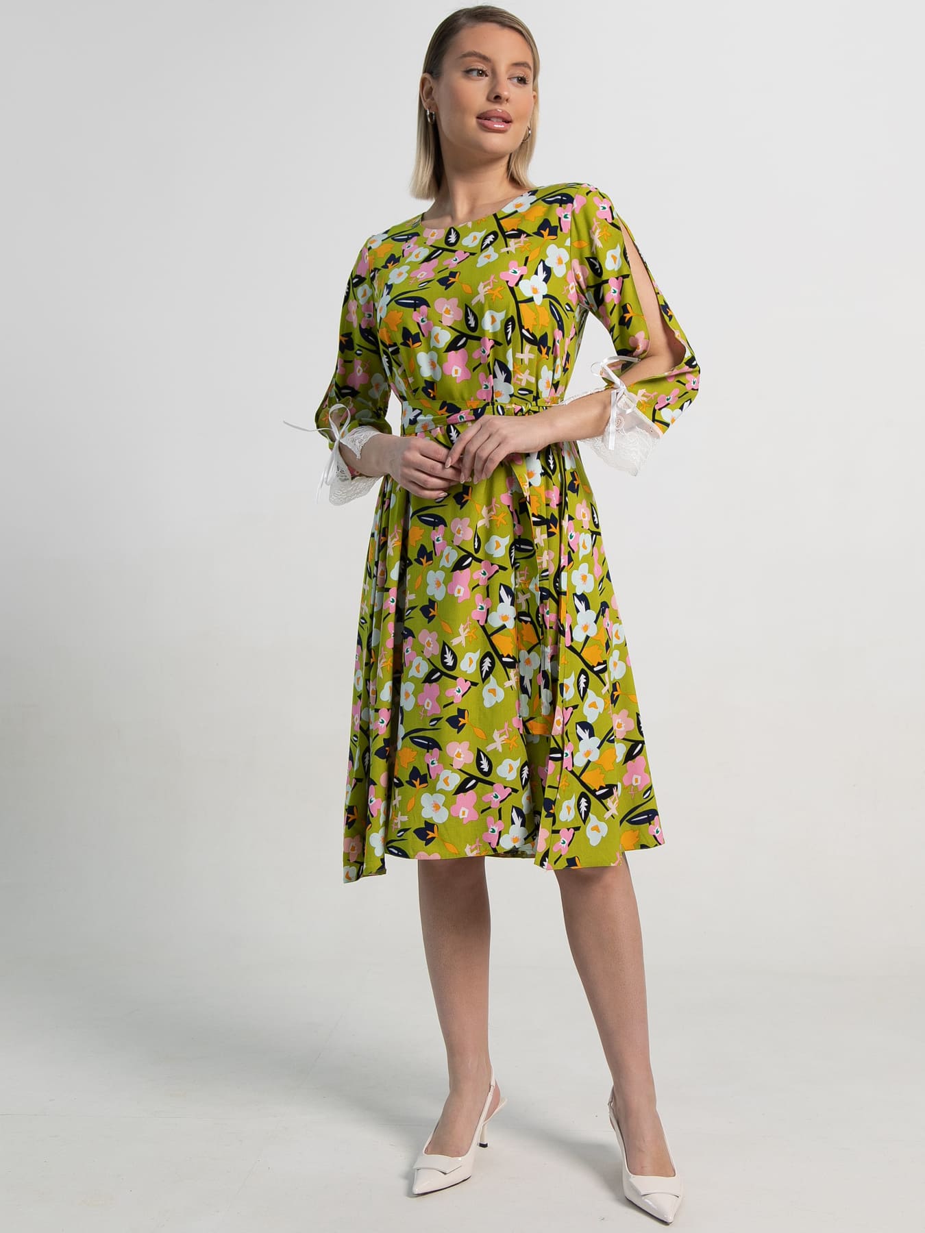 Платье Яна (зеленое) П15634-33М