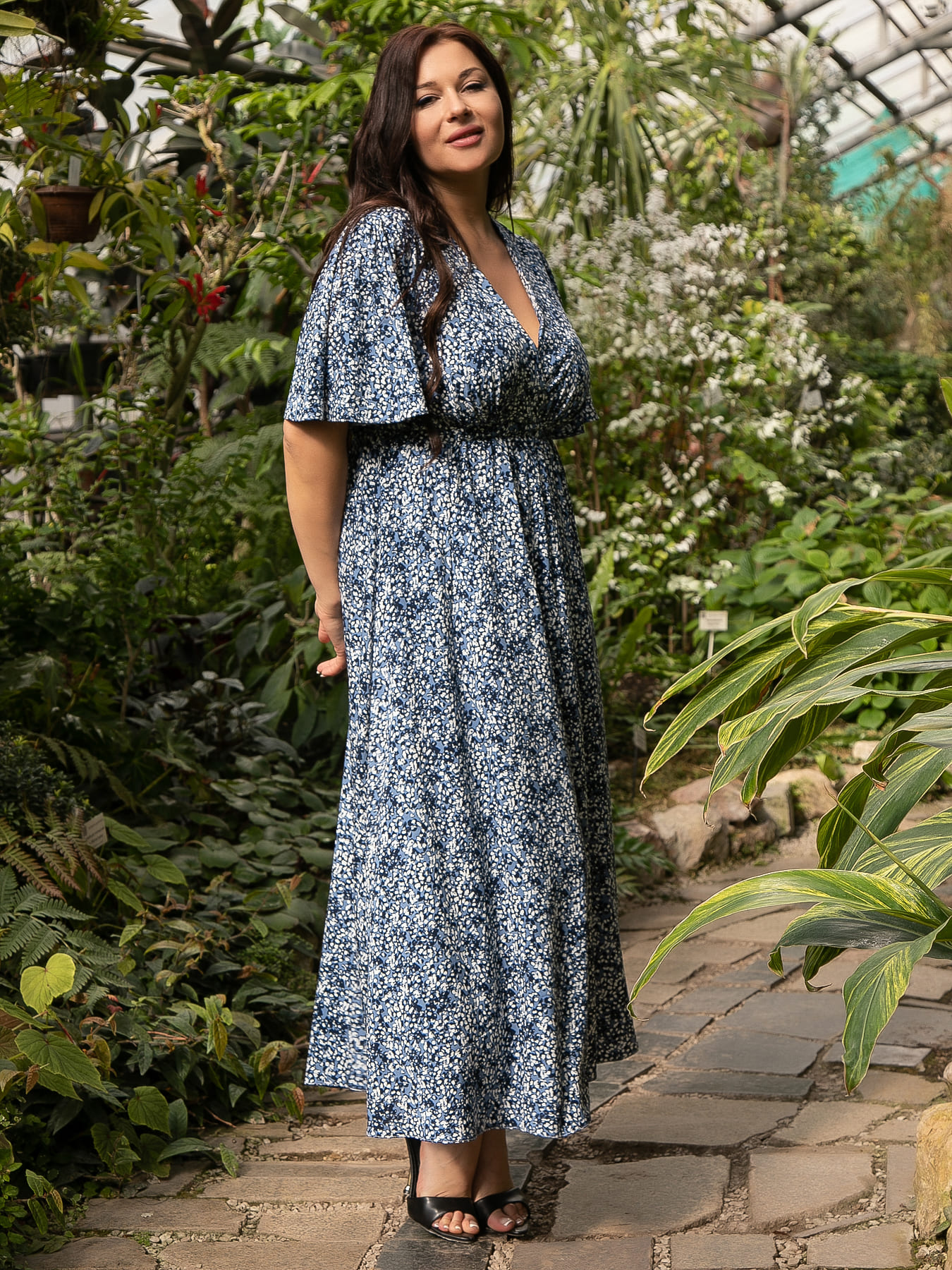 Платье Летняя грация (синее) П15606-1М