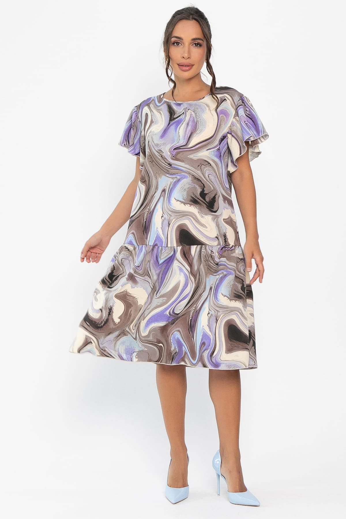 Платье Фантазия (серое) П13951-12М