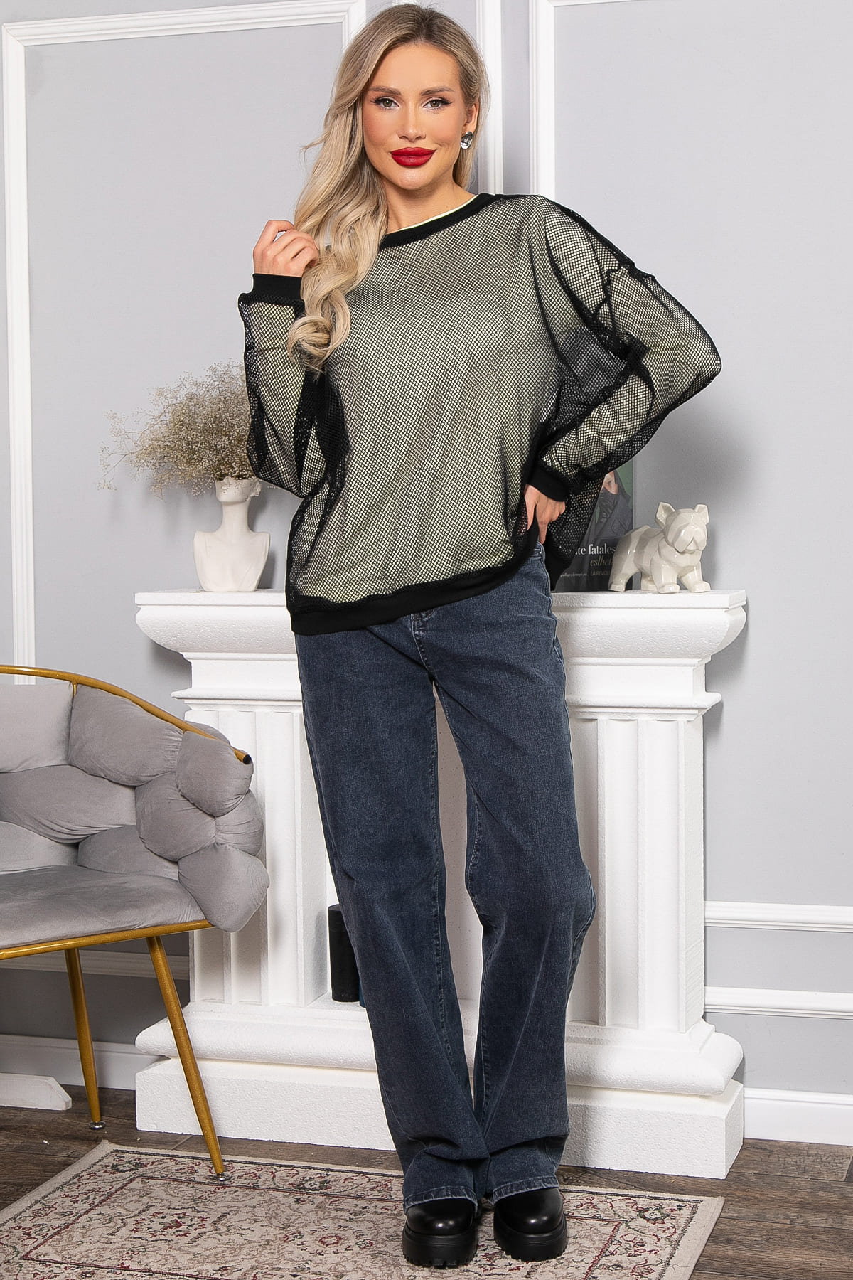 Свитшот Джокер (черно-лимонный) Б14711-5М