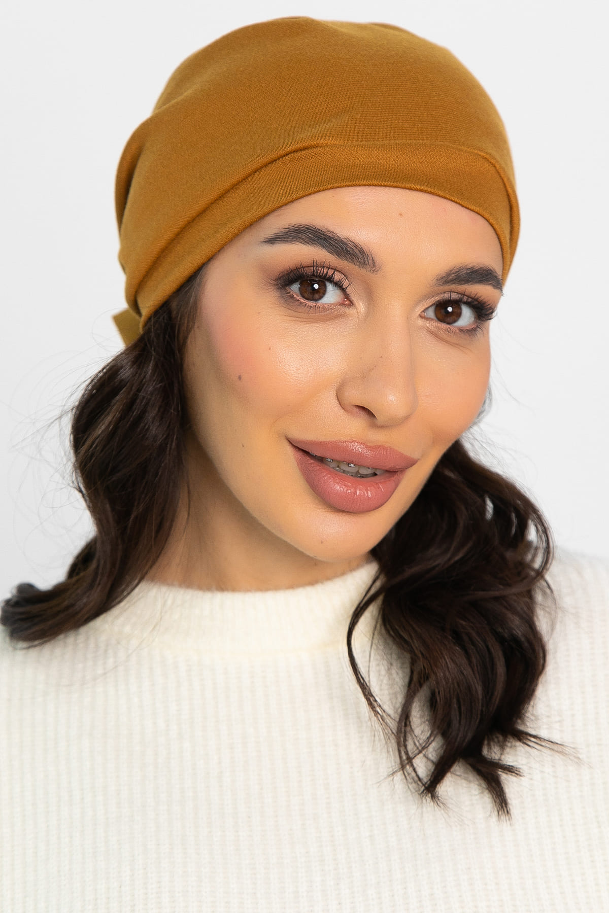 Чалма с бантом (горчичная) ЧБ3-23М