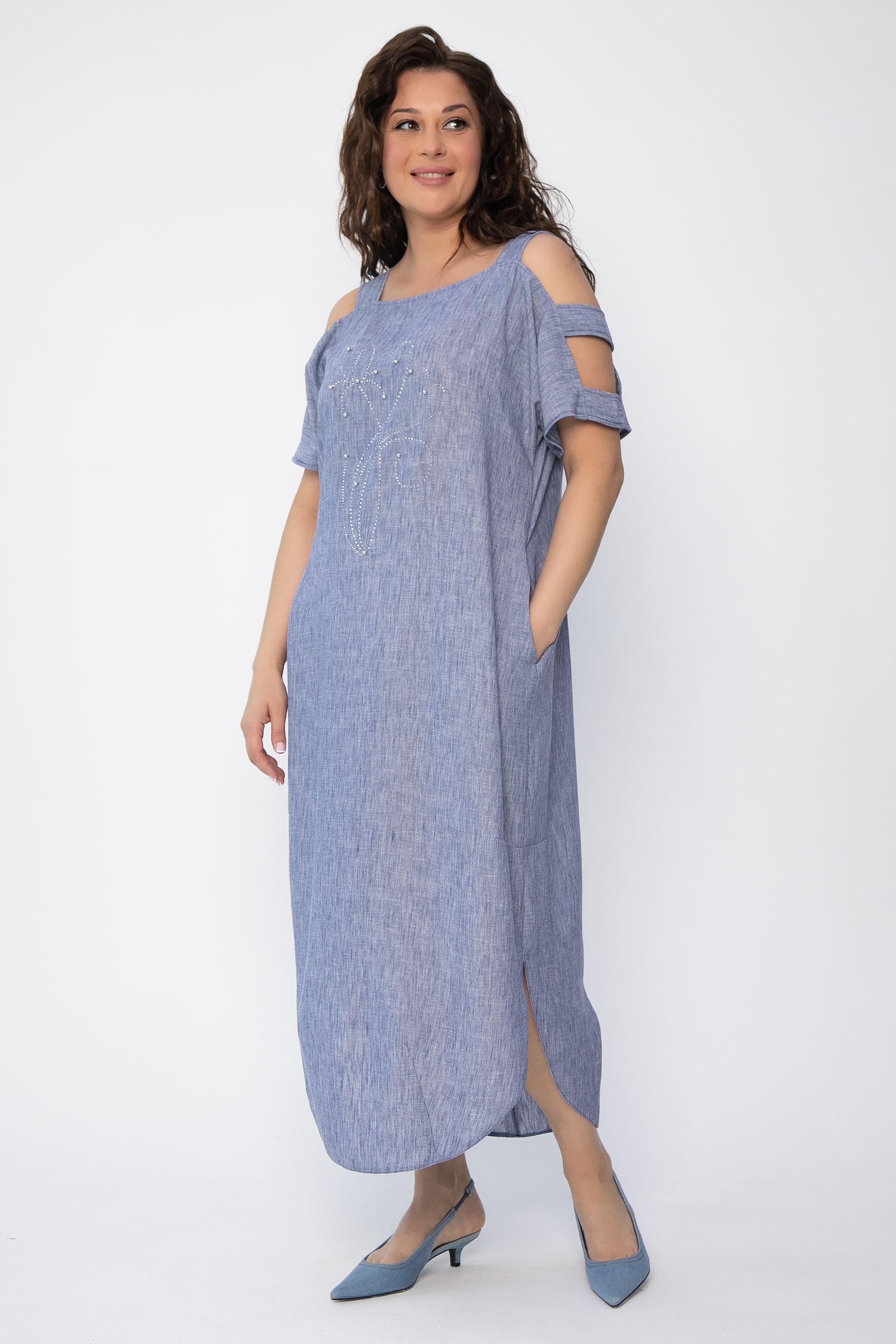 Платье В отпуск (джинс) П13707-8М