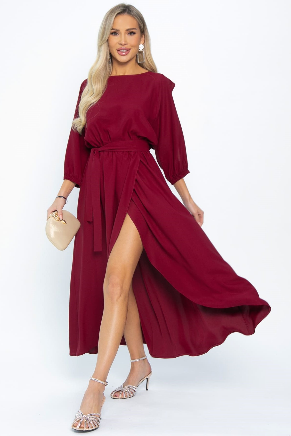 Платье Танго вдвоем (бордовое) П11824