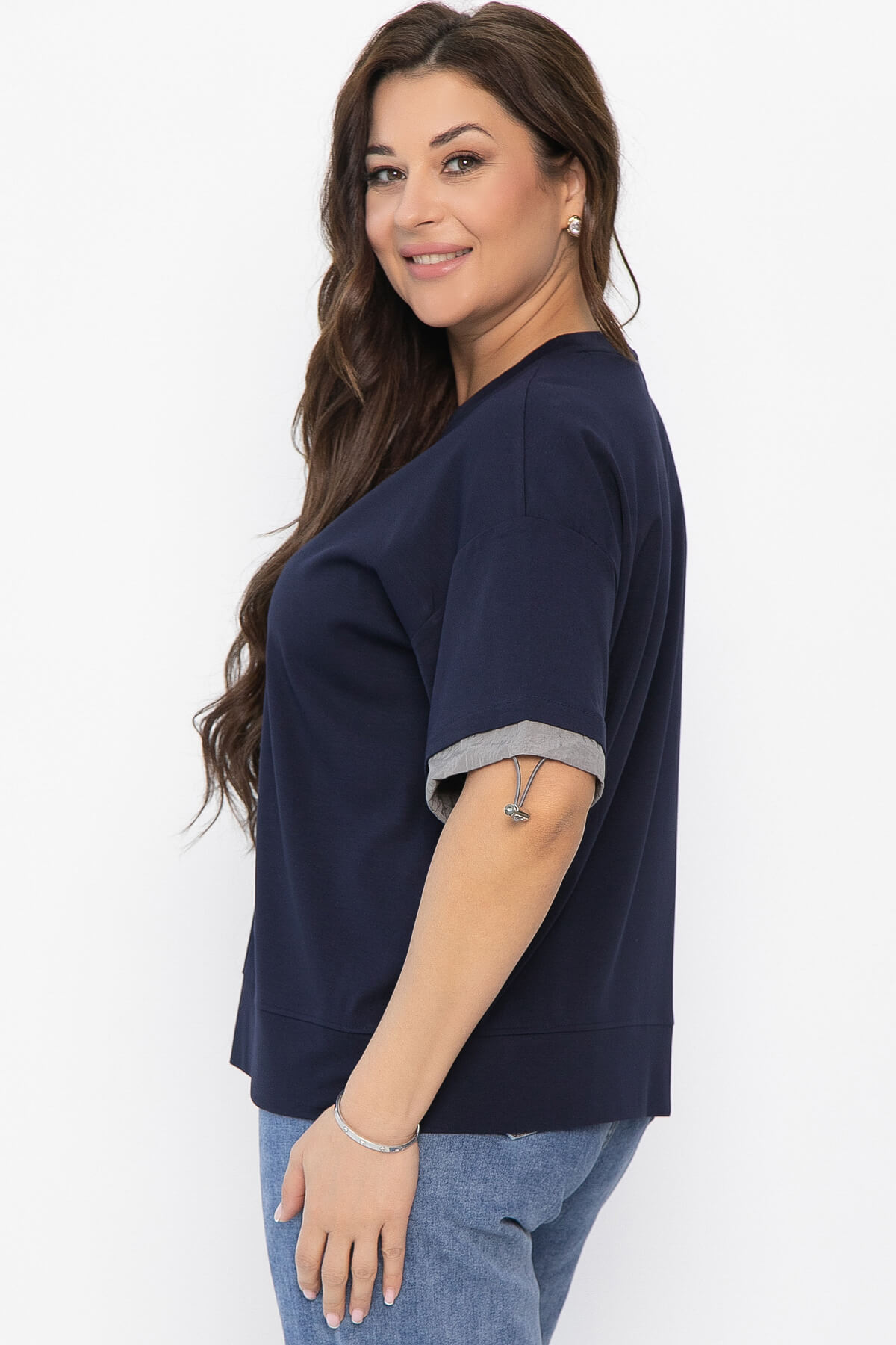 Блуза Софья (синяя) Б13941-1М