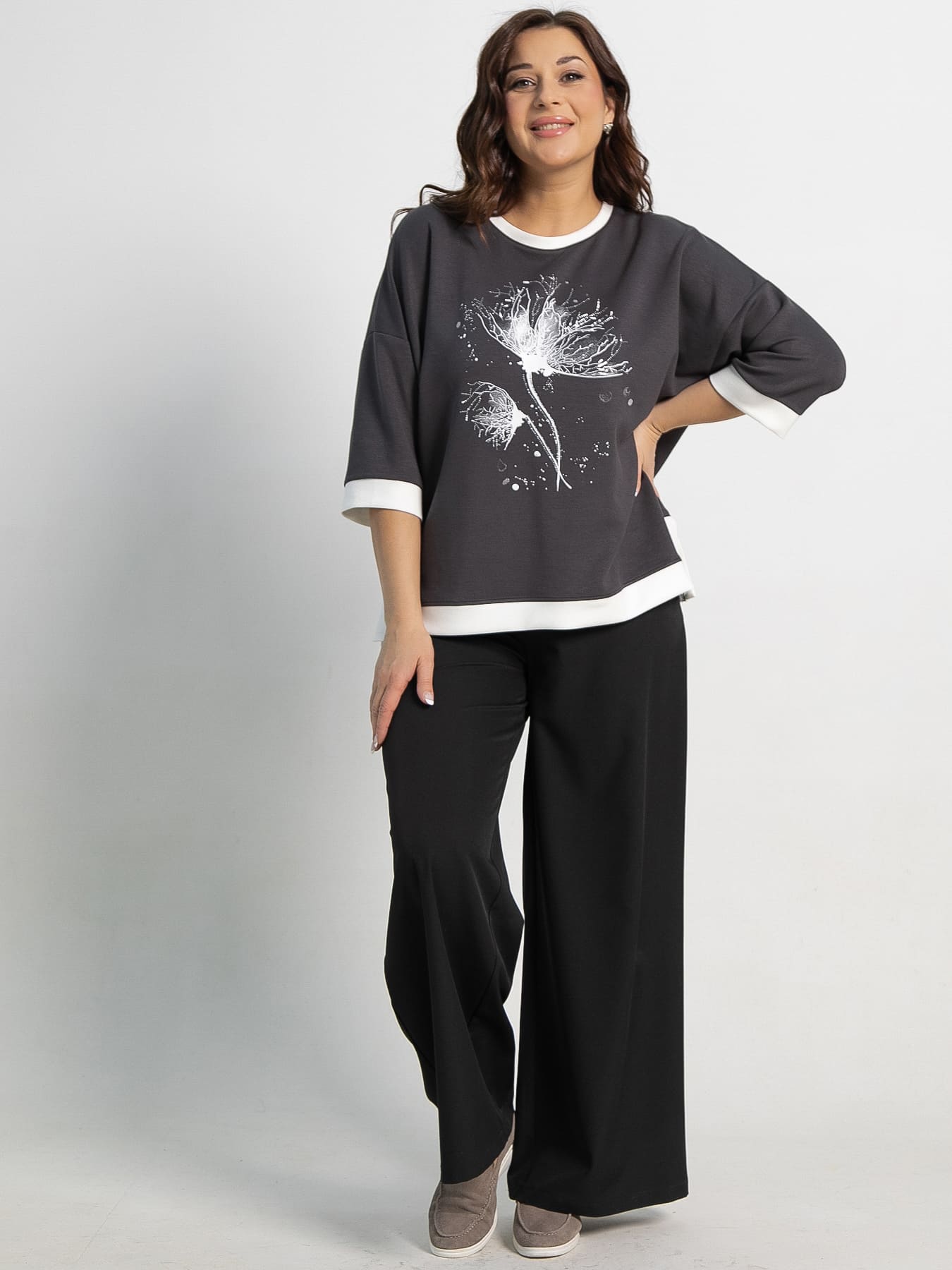 Блуза Нукси (серая) Б15172-4М