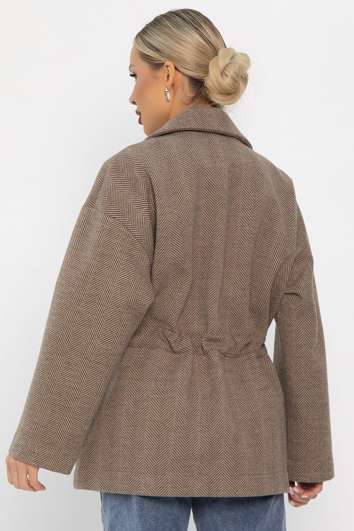 Пальто-пиджак (коричневый) Б14130-7М