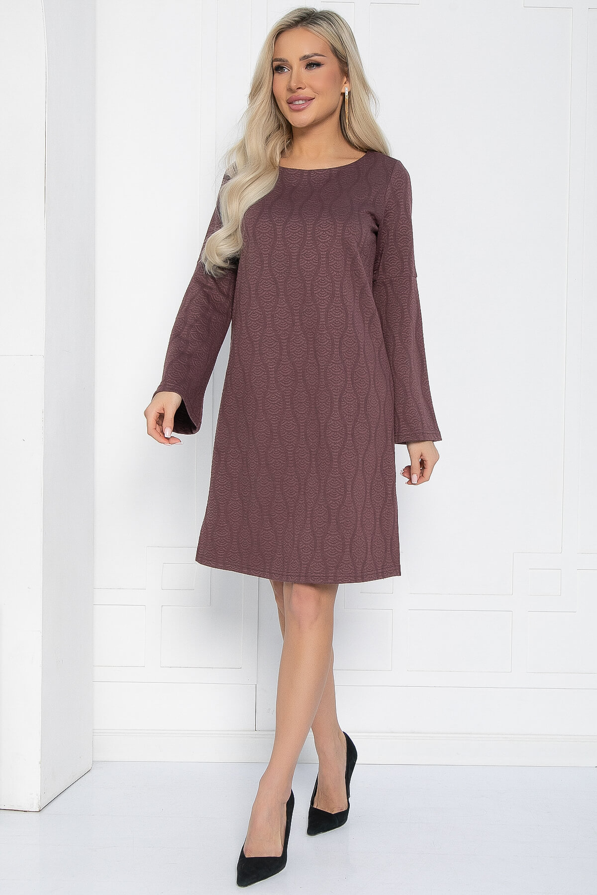 Платье Кейси (баклажан) П12572-10