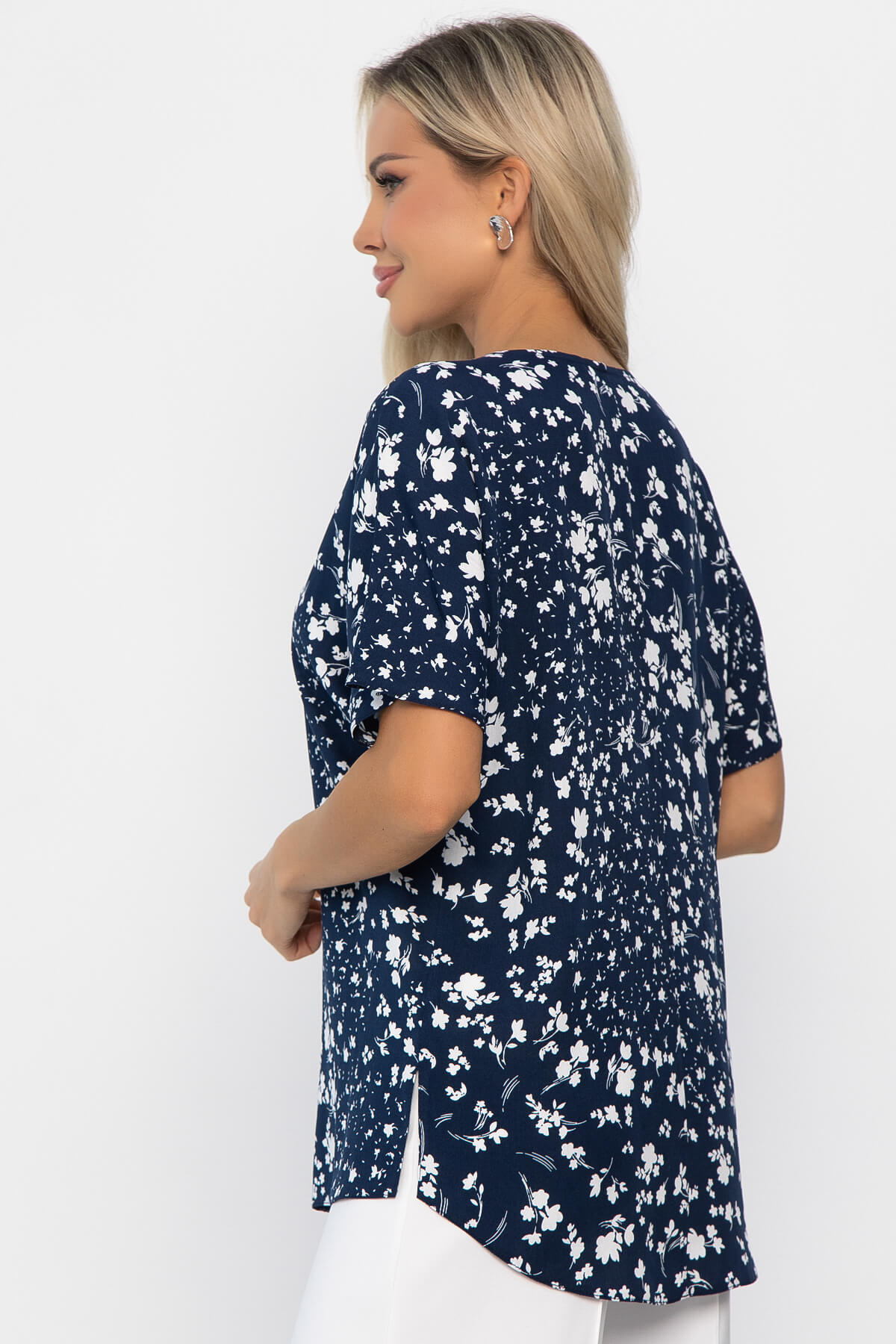 Блуза Маргоша (синяя) Б13814-16М