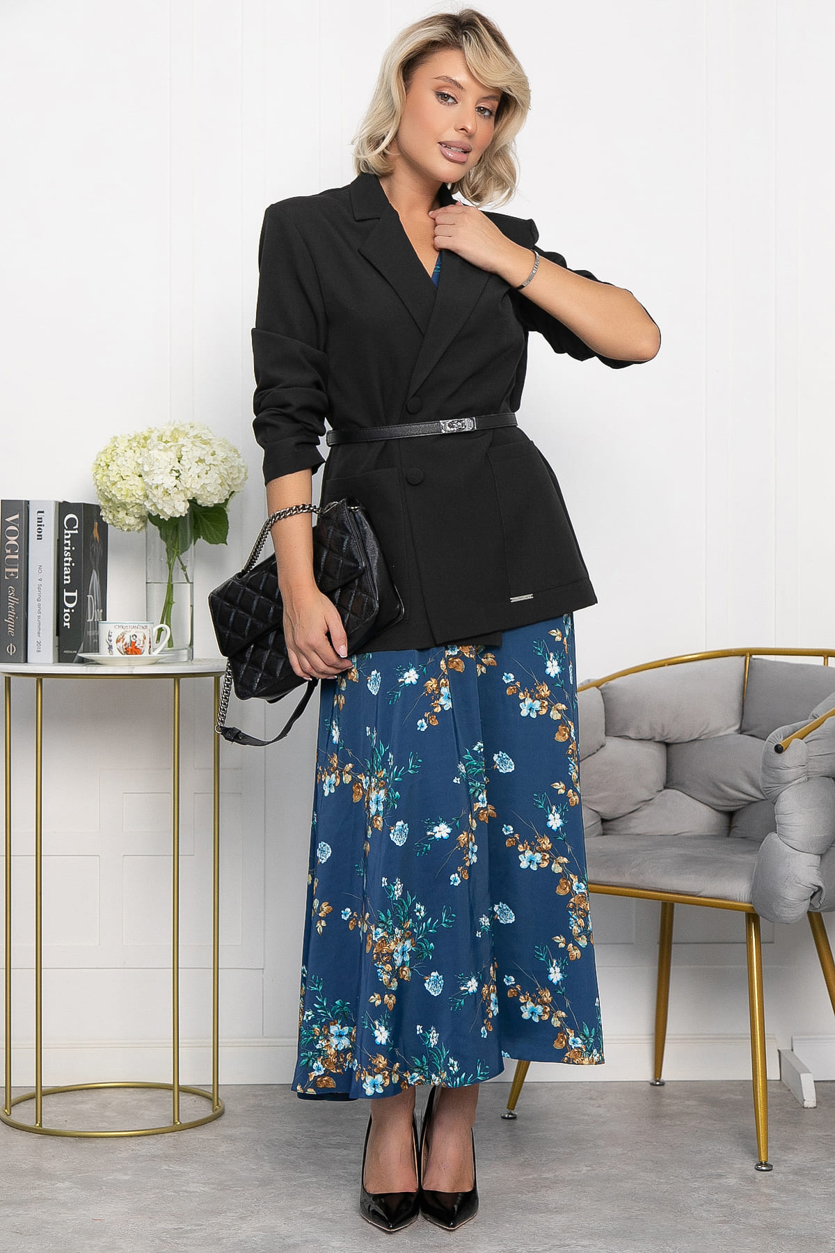 Платье Летнее вдохновение (джинс) П14145-1М