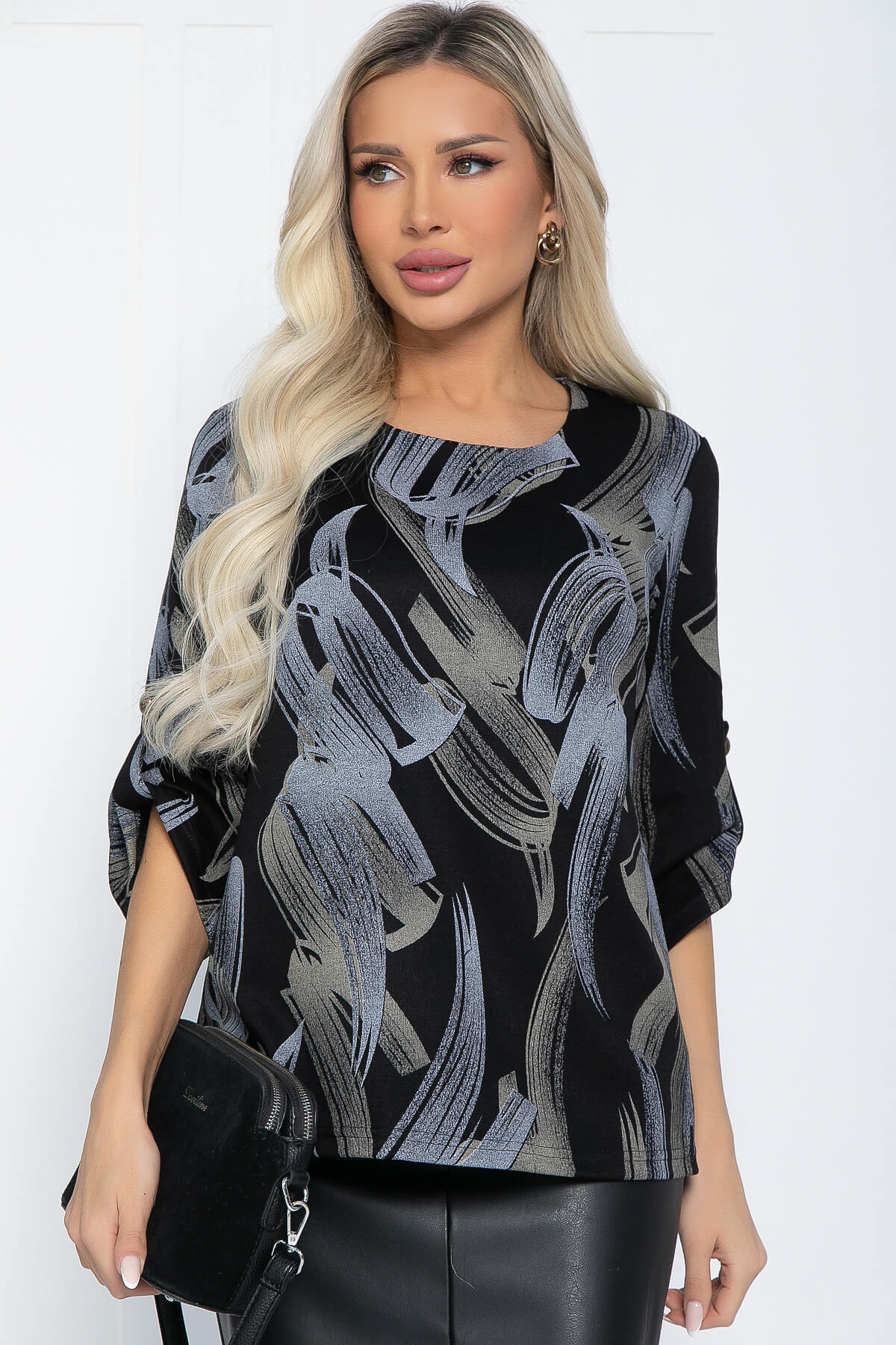 Джемпер Дэрби (черный/штрихи) Б12448-10