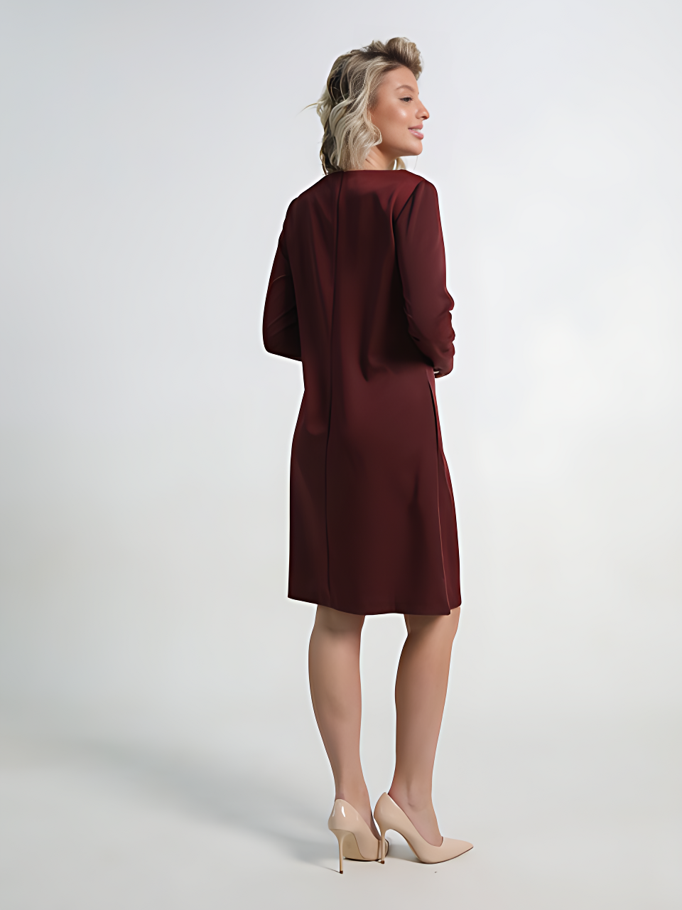 Платье Незнакомка (бордовое) П15129-30М