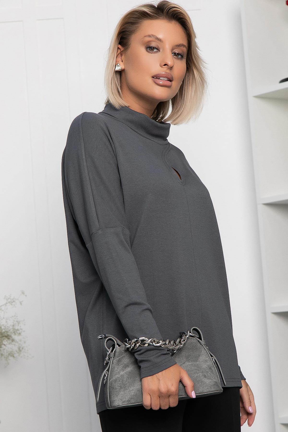 Джемпер Тринити (графит) Б14242-1М