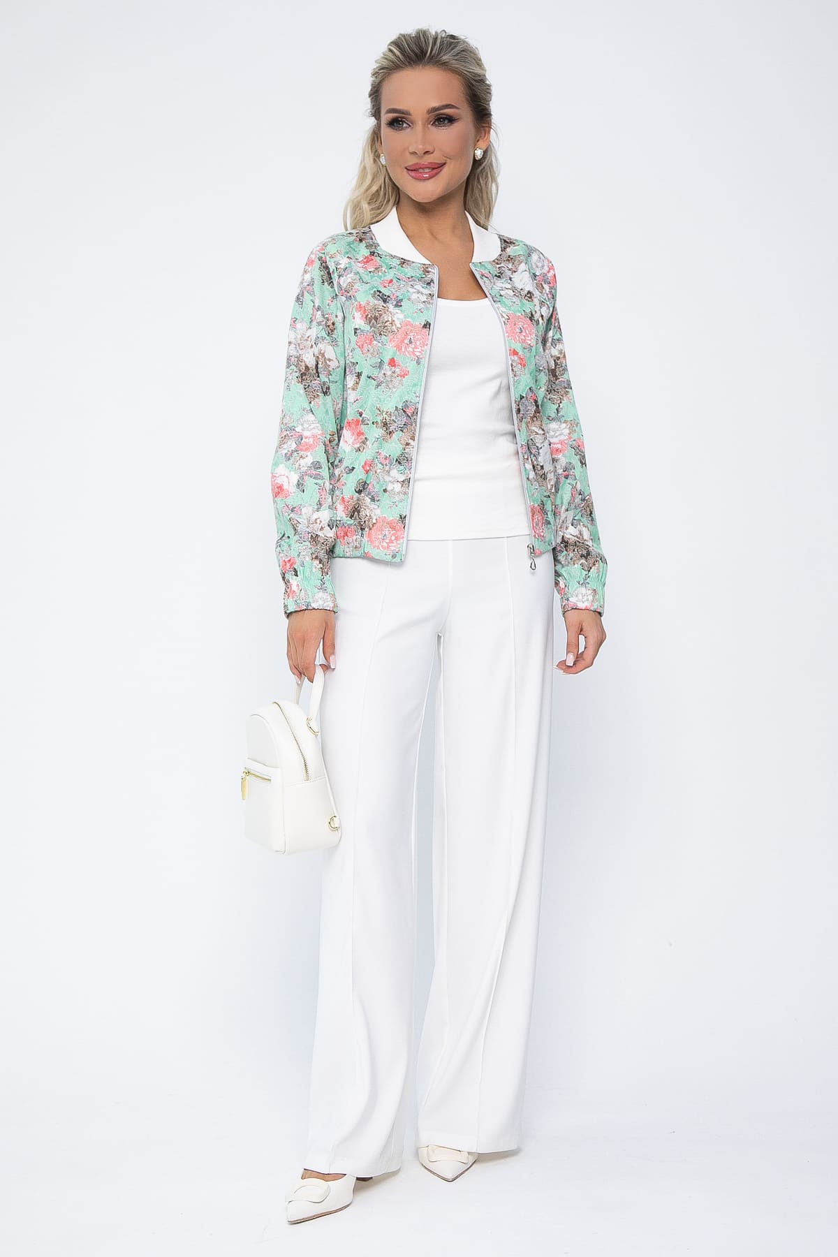 Бомбер Эшли (мятная роза) Б13548-41М