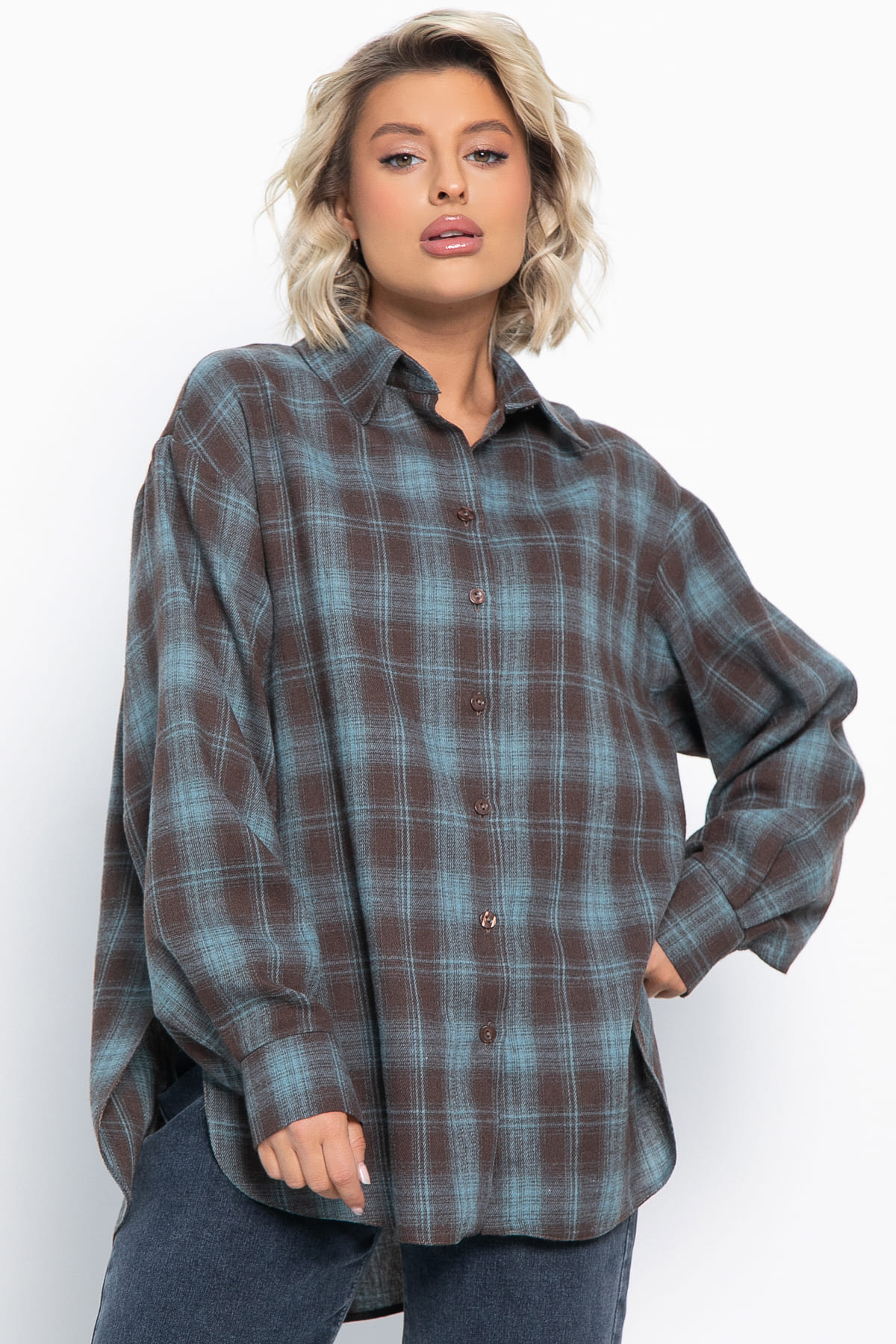 Рубашка Дэлли (шоколад) Б15108-7М