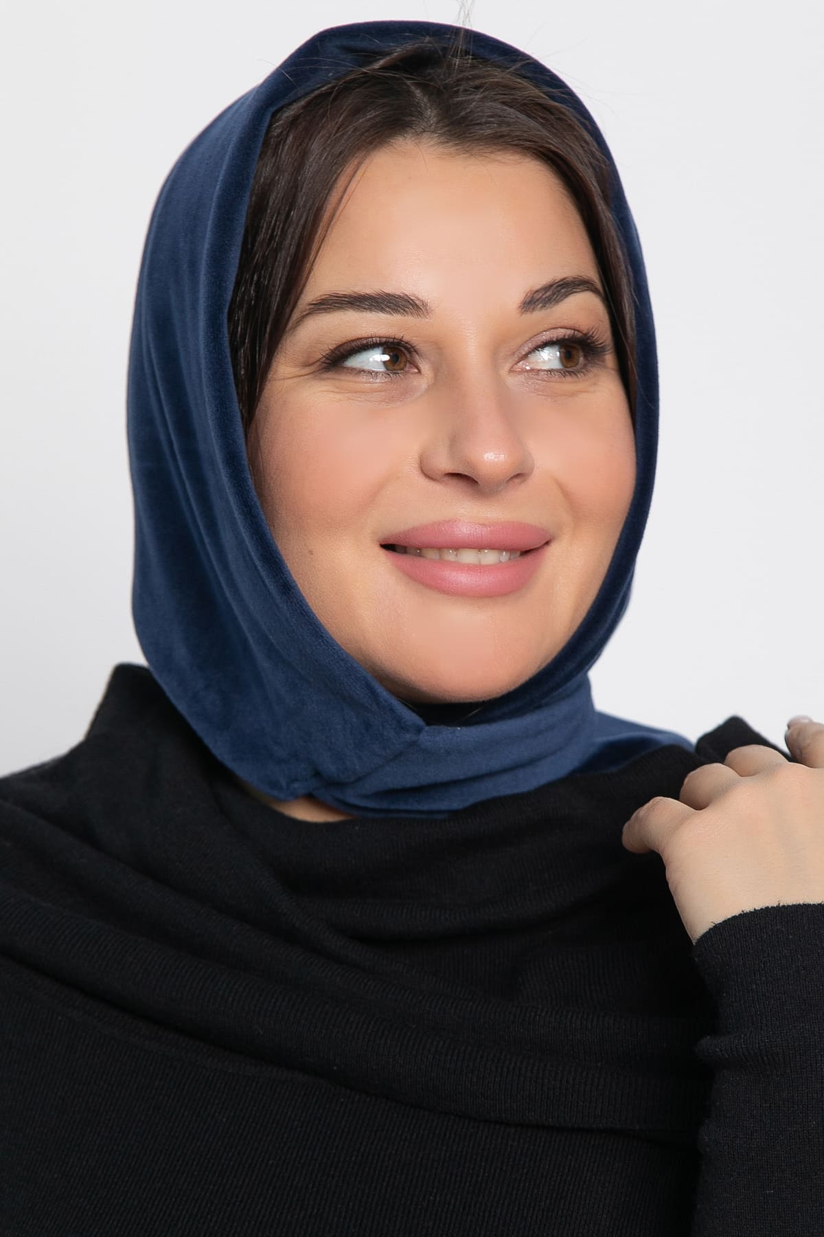 Косынка с завязками Велюр (синяя) КЗВ13-23М