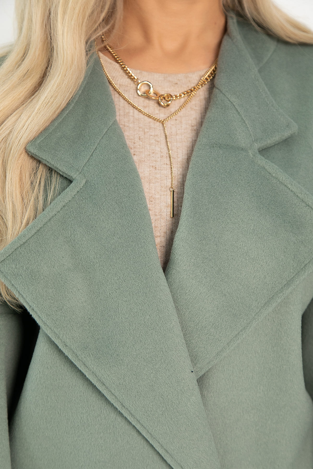 Пальто укороченное Хайт (фисташка) Б14339-7М