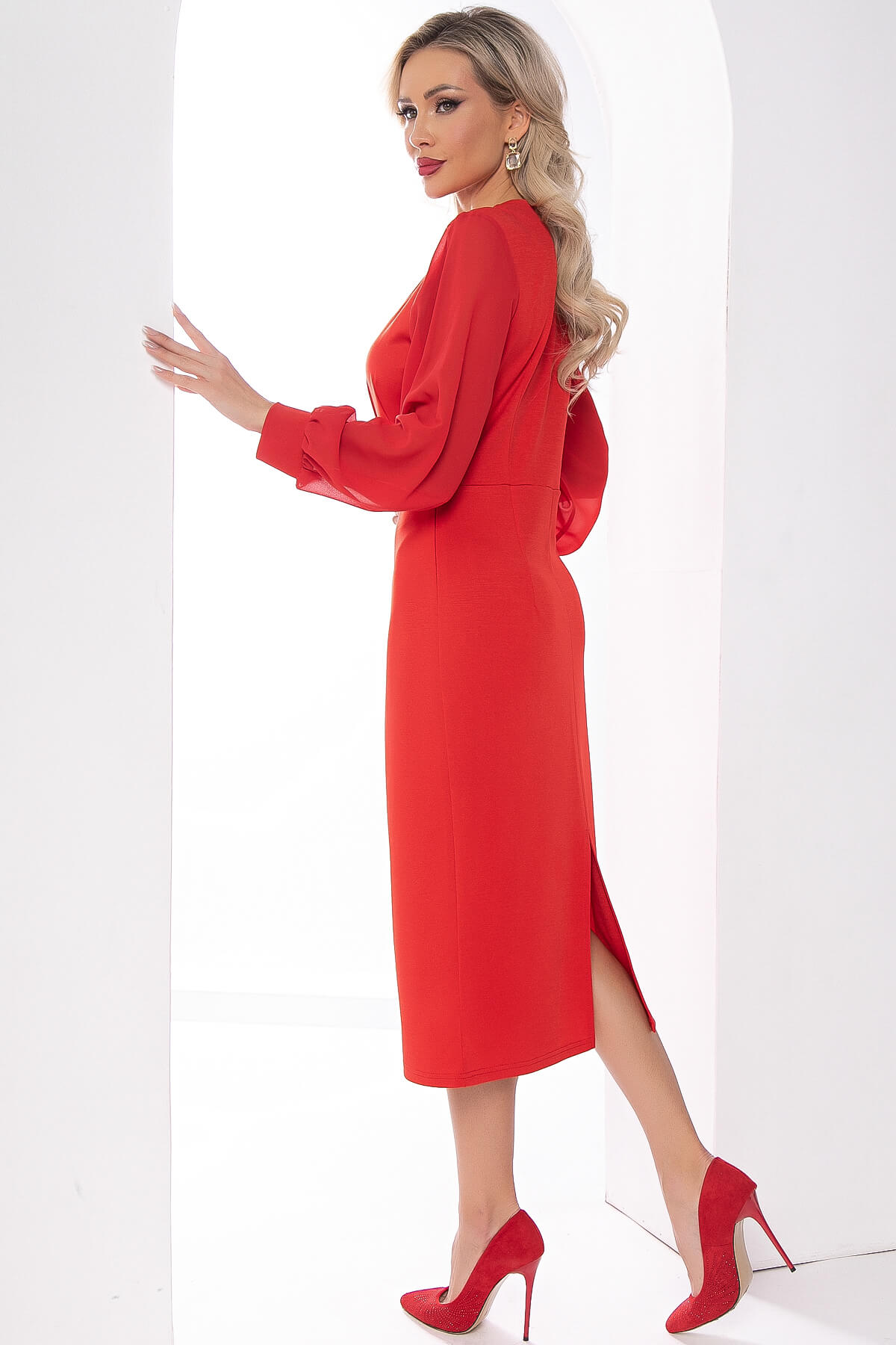 Платье Мелисента (красное) П11772