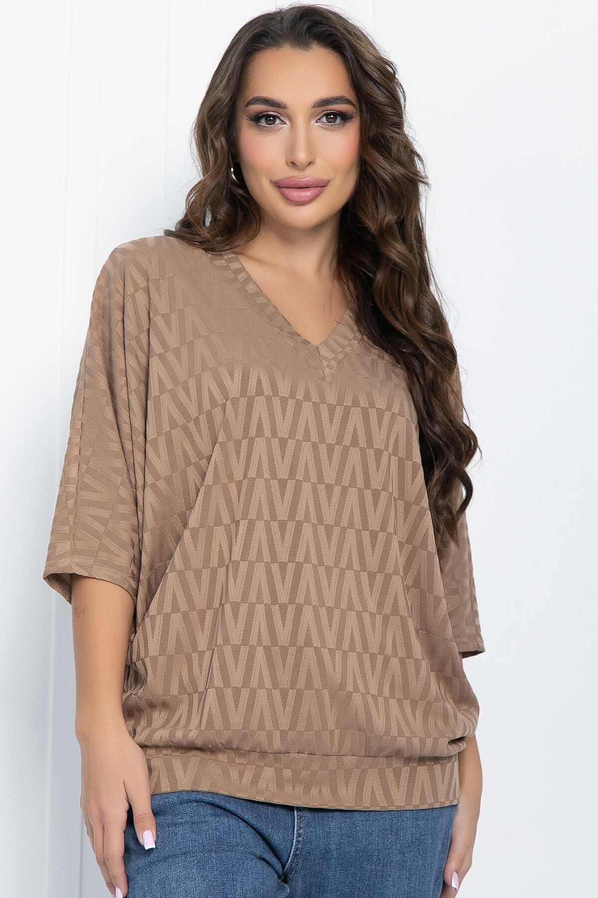 Блуза Вэнсдей (кофе) Б11459