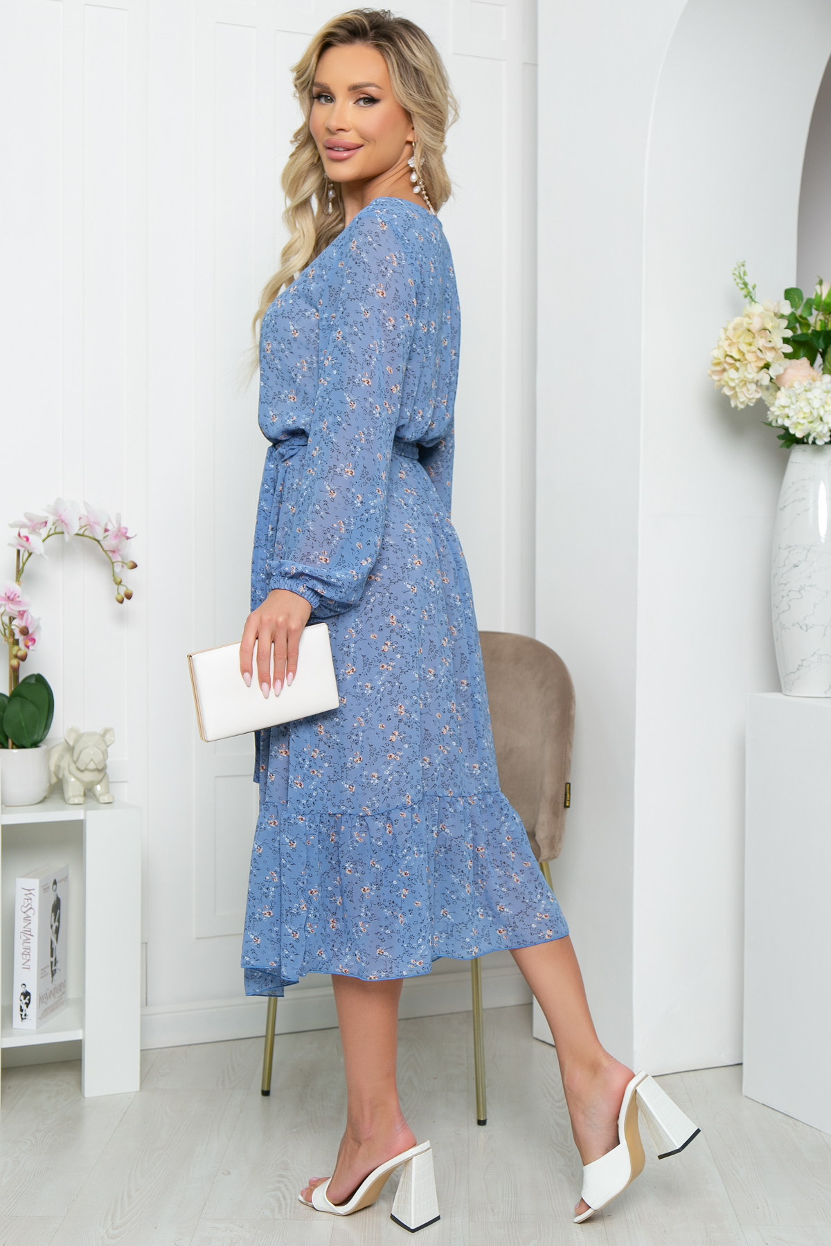 Платье "Фортуна" (голубое) П5326