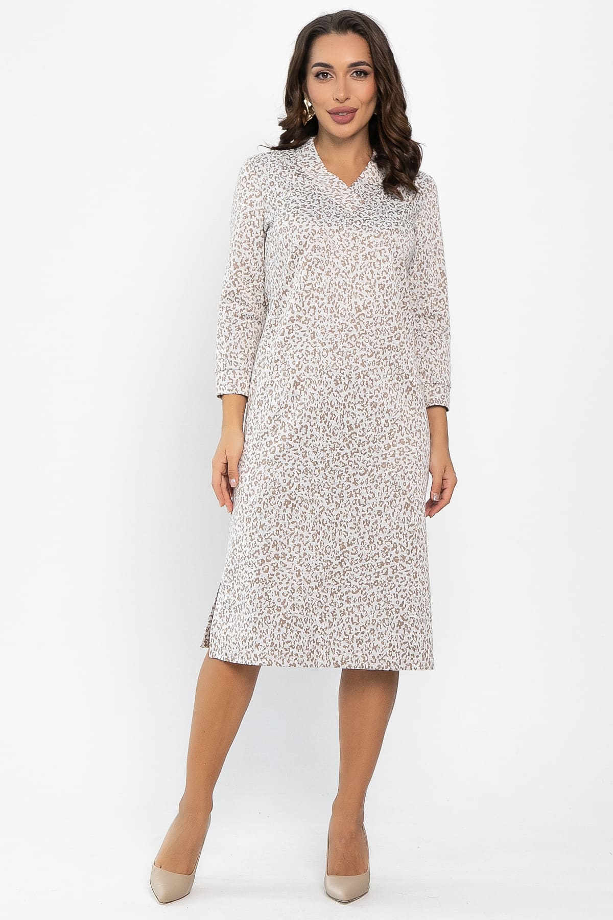 Платье Лаконичный стиль (молочное) П13753-19М