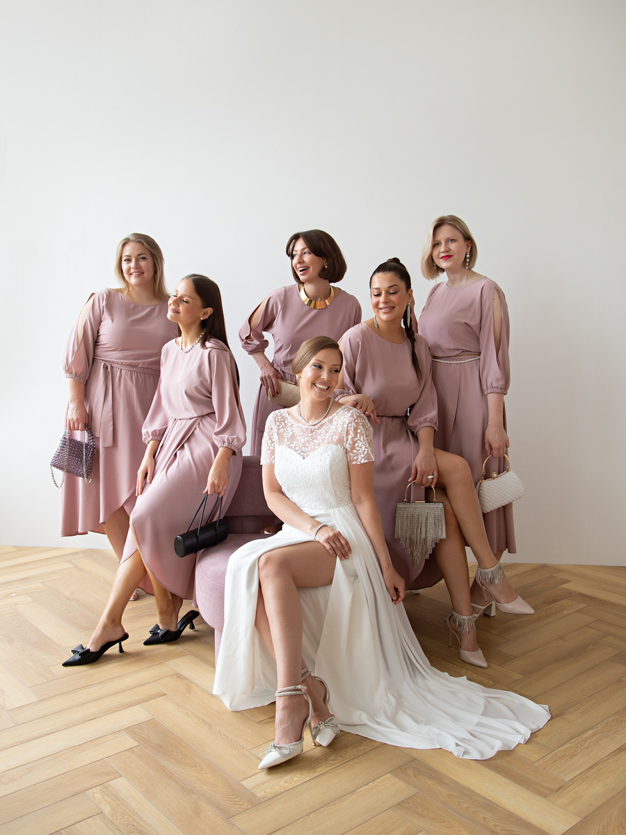 Платье Танго вдвоем (пудра) П15165-1М