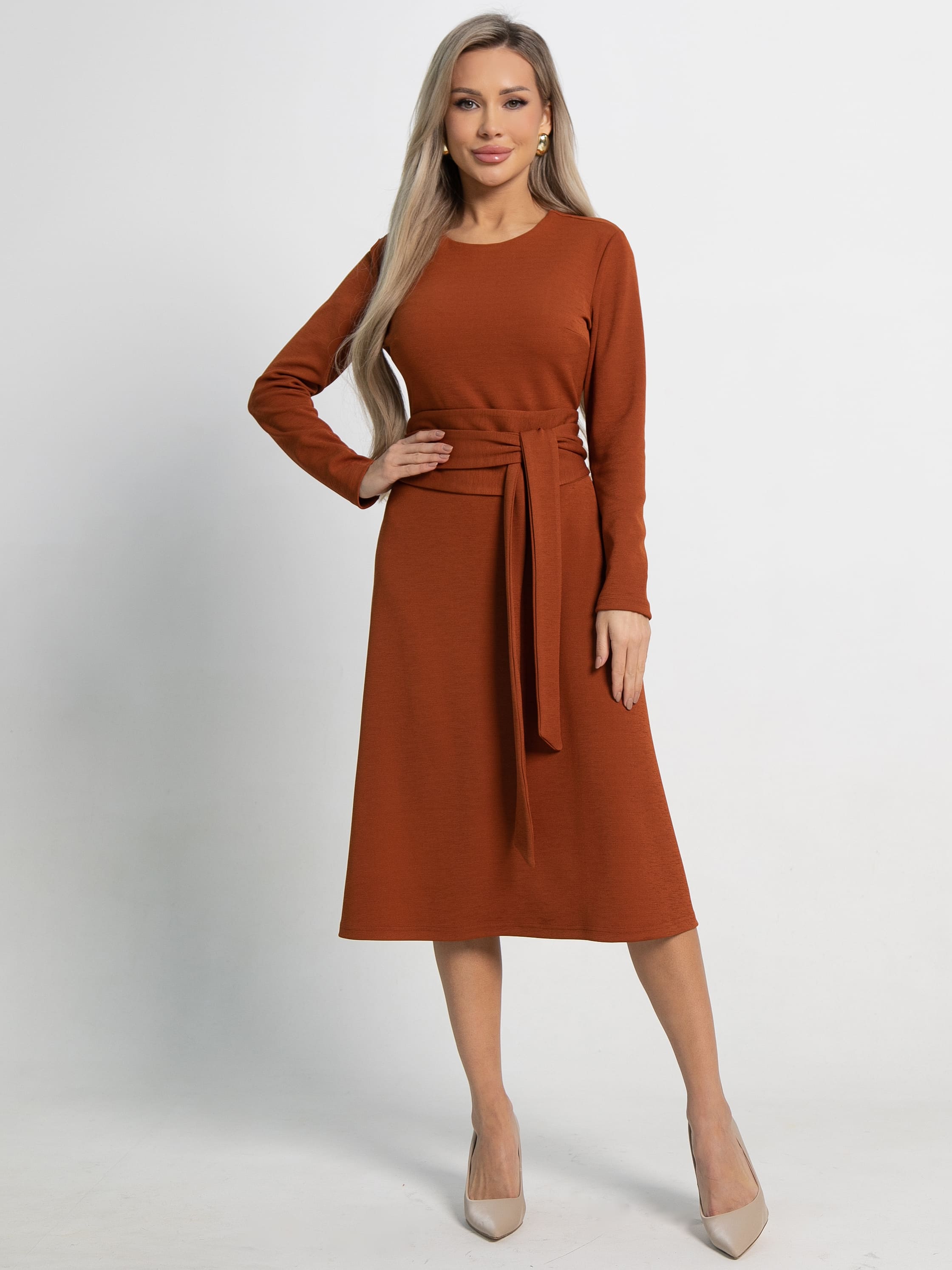 Платье Парижанка НЬЮ (терракотовое) П15067-10М