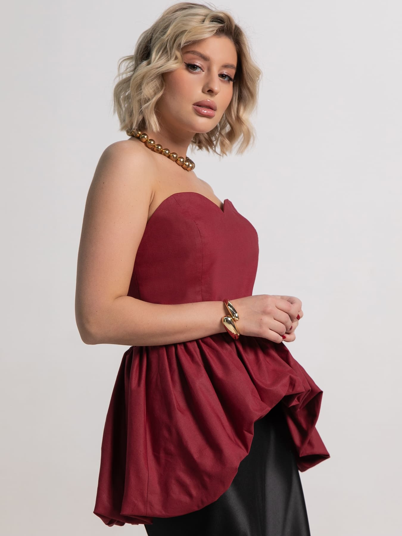 Корсет Эпатаж (вишневый) Б15216-53М