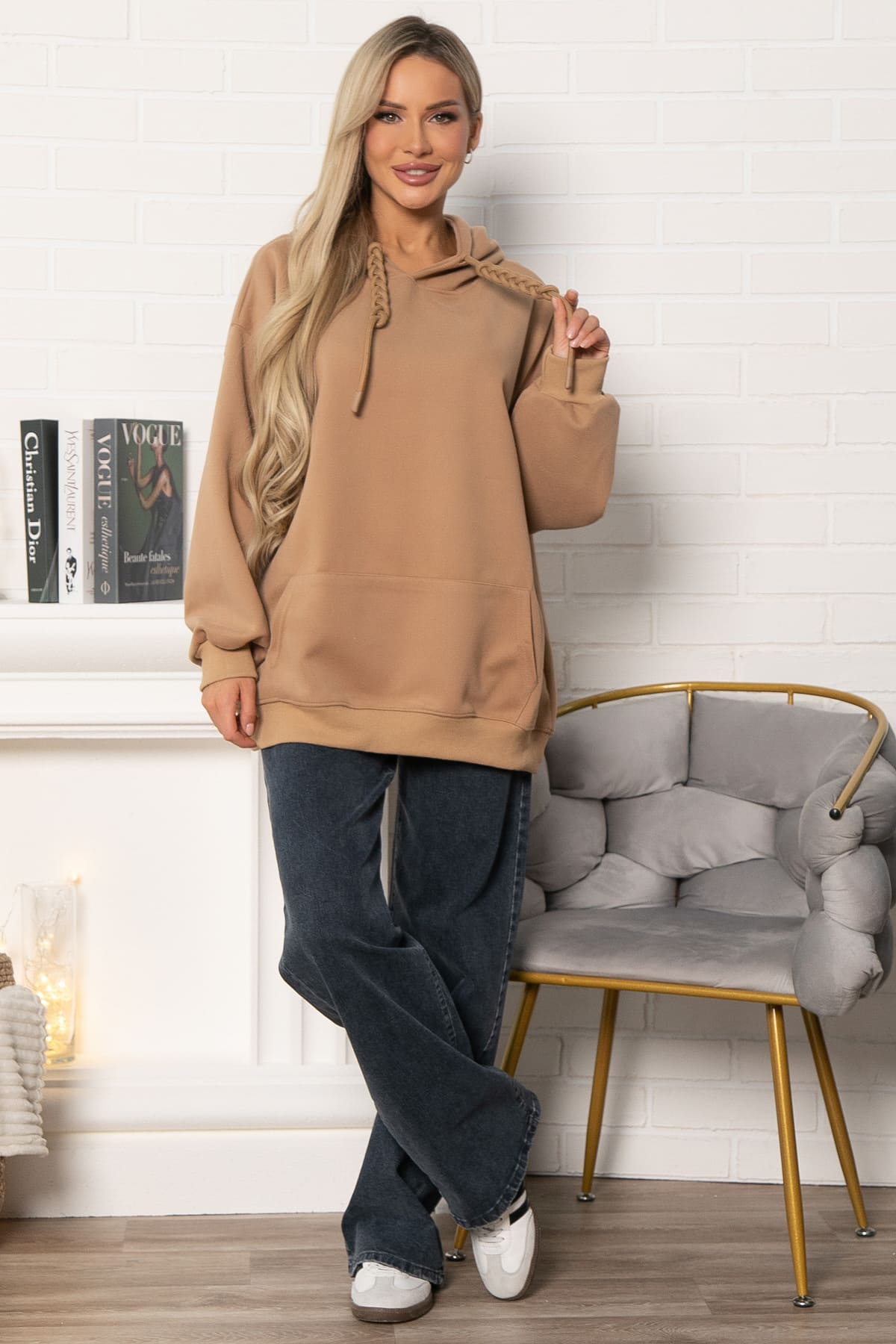 Худи Выше неба (коричневое) Б12919-4М