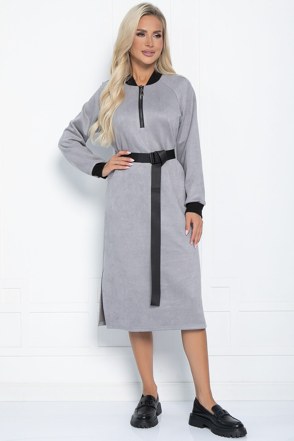 Платье Элона (серое) П11234