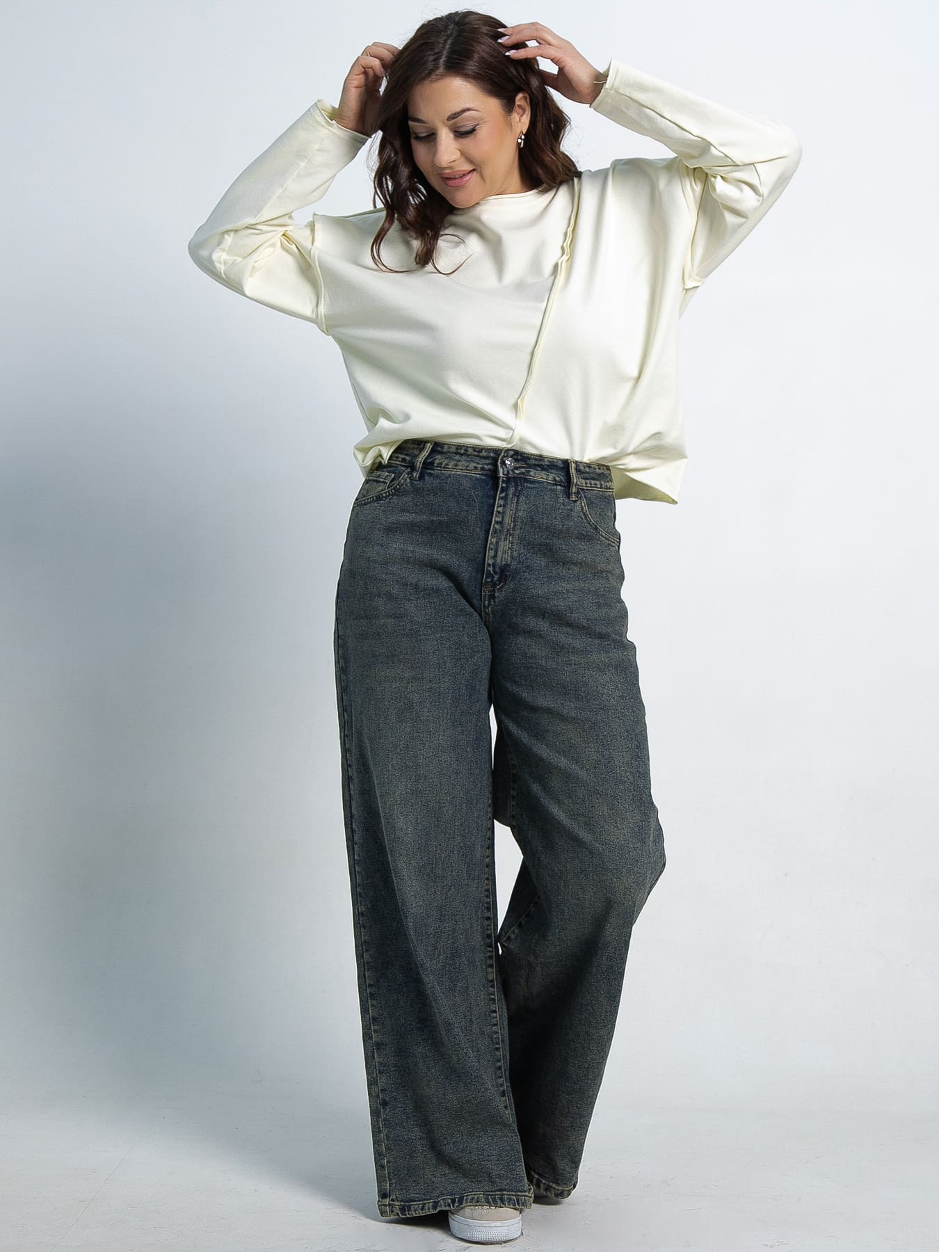 Джинсы Лаччи (сине-зеленые) Б15075-4М