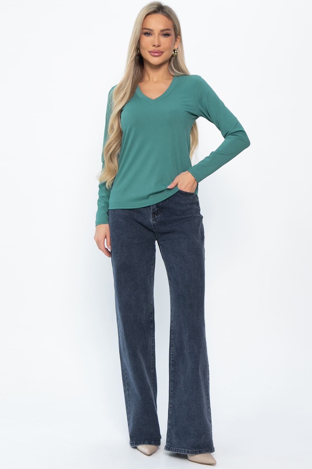 Джемпер трикотажный Бетси (зеленый) Б14870-50М